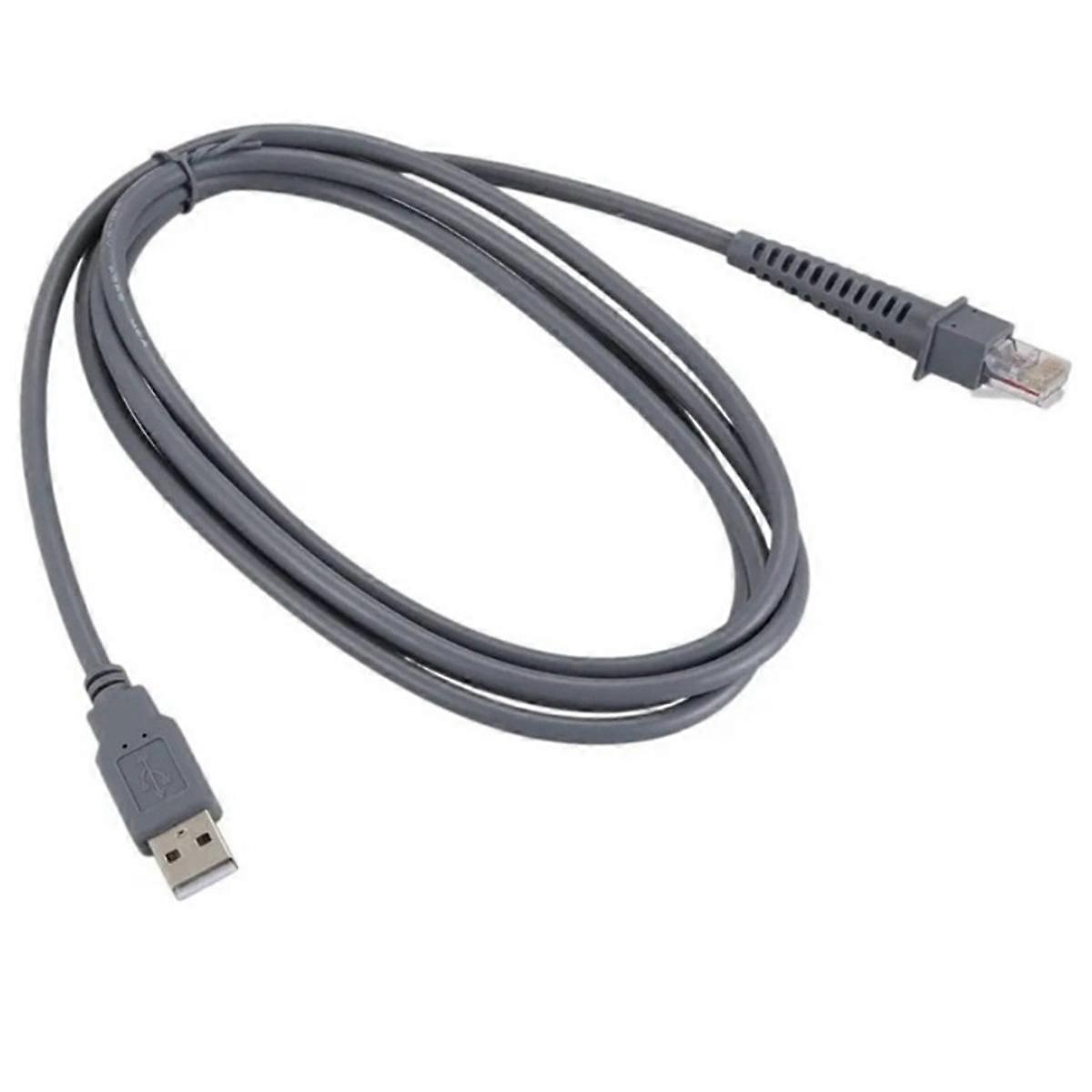 5M USB Barcode Scanner Cable USB-A Male to RJ45 Cable for 