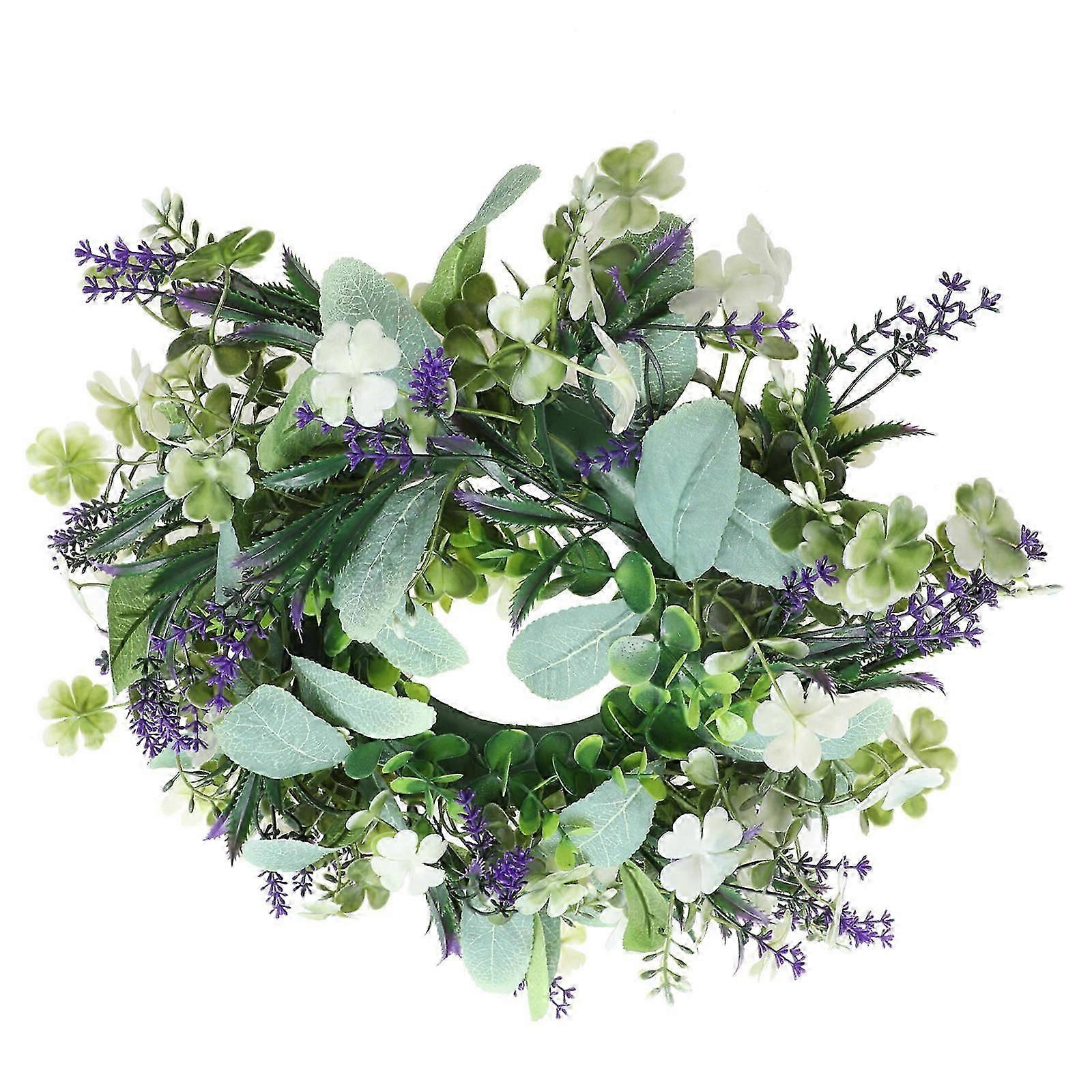 Plastic Simulation Eucalyptus Wreath for Decor Green Color No Pruning Required 1 Pc