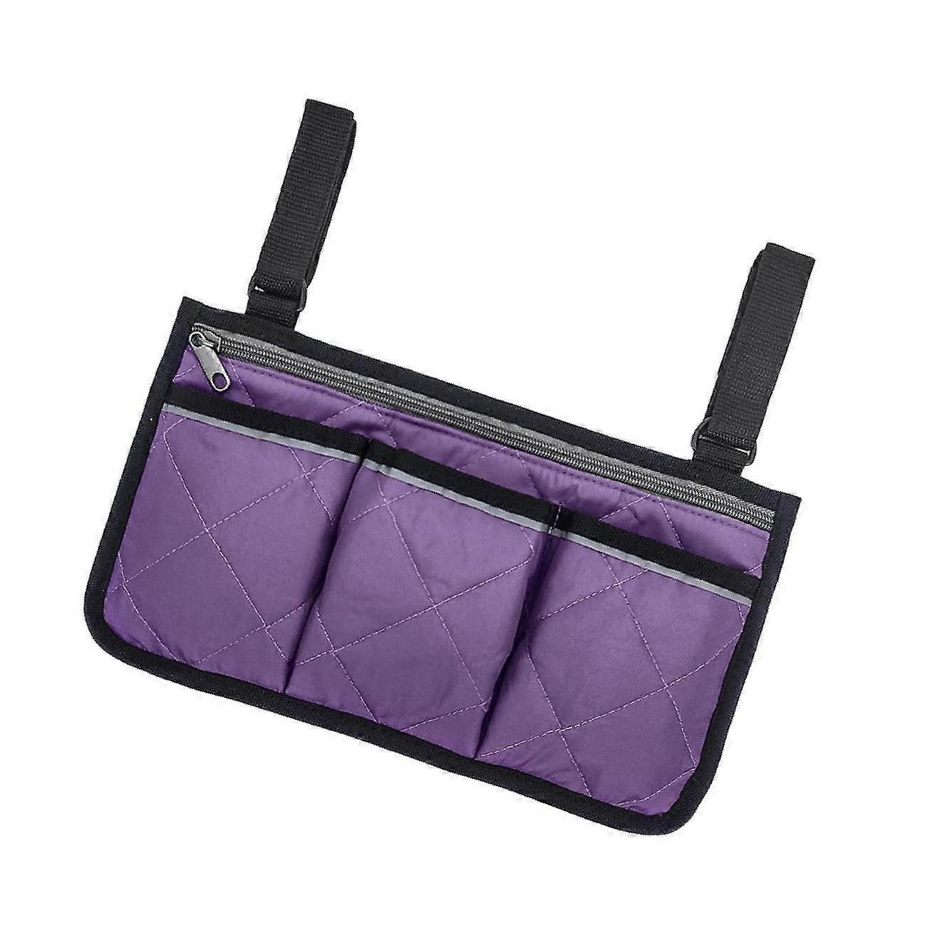 Stylish Armrest for Walker Bag Practical Wheelchair Rollator Organizer Pouch