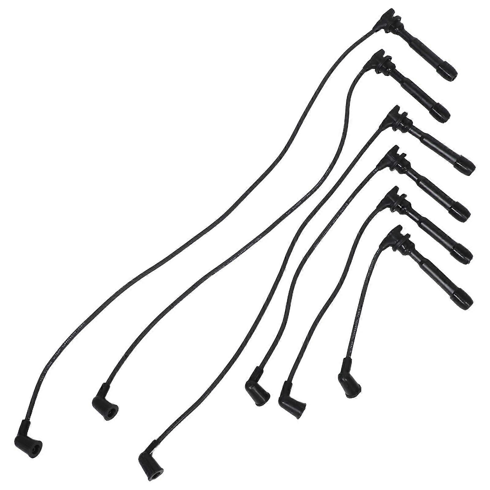 6 Sets Spark Plug Wire Kit: High Performance Ignition Coil Spark Plug Wire Replacement - Engine Ignition Cable For Daily Driving