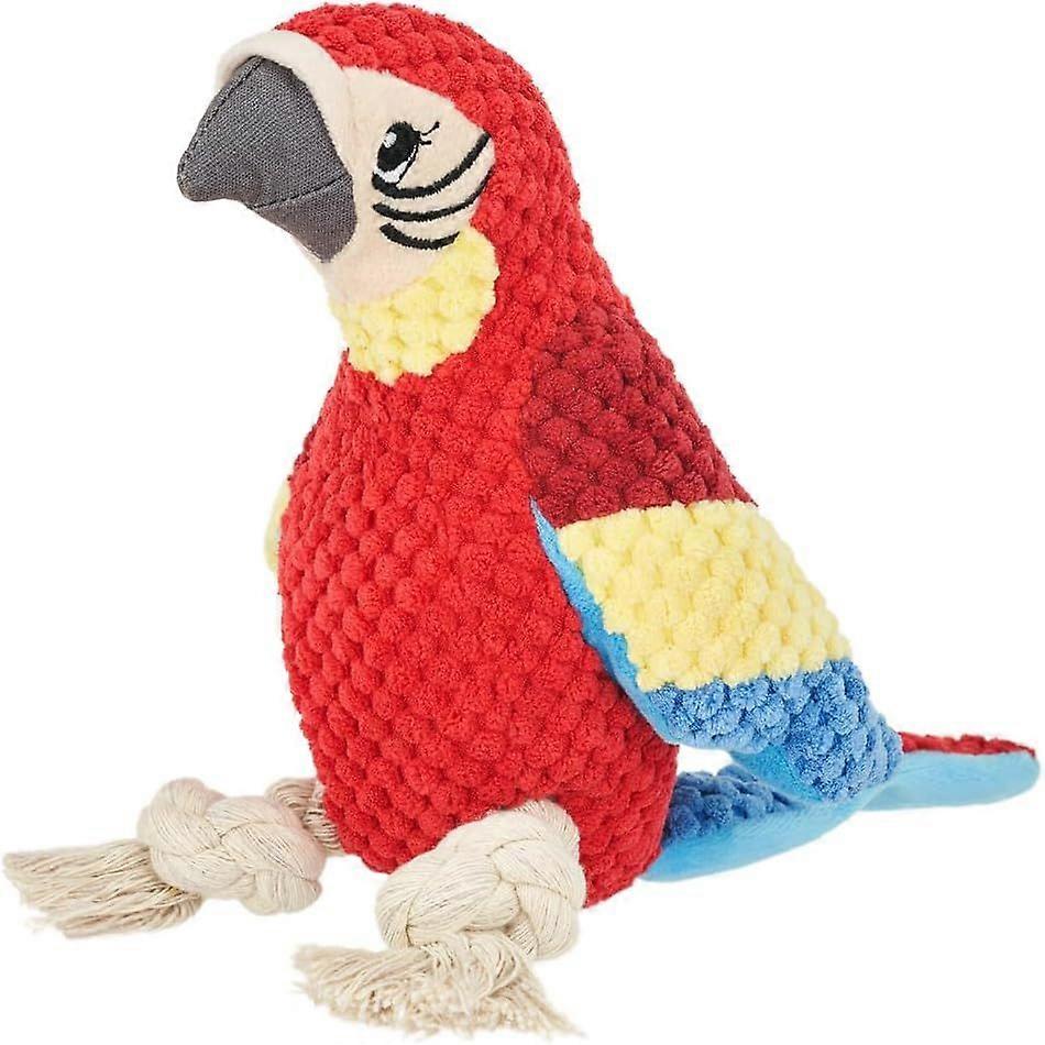 Tough Rope Dog Toy Stuffed Squeaky Dog Toy with Soft Durable Fabric for Small Medium Dogs, Interactive Tug of War Rope Chewing Plush Toy