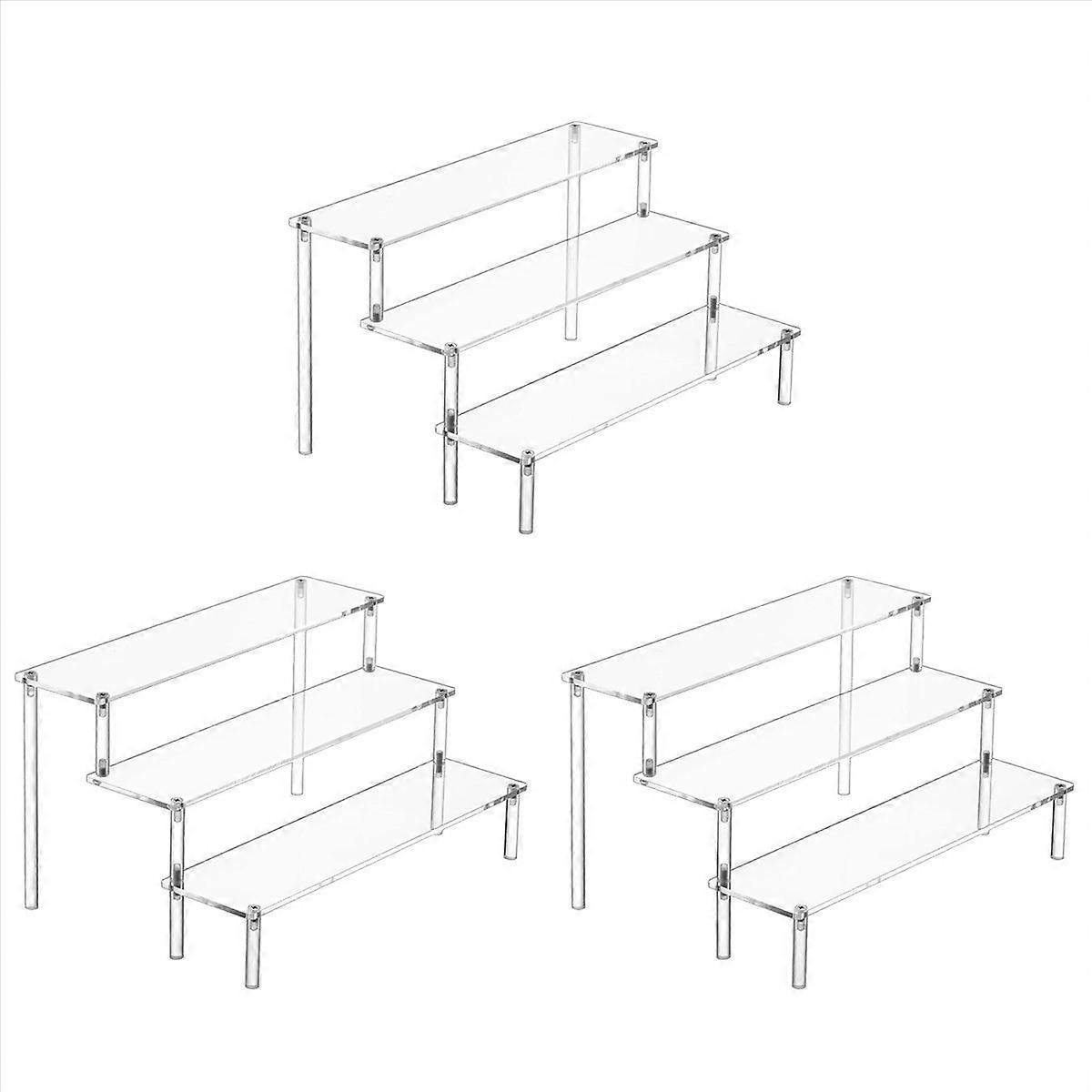 Display Risers, Perfume Stand Organizer, Clear Acrylic Shelf Risers