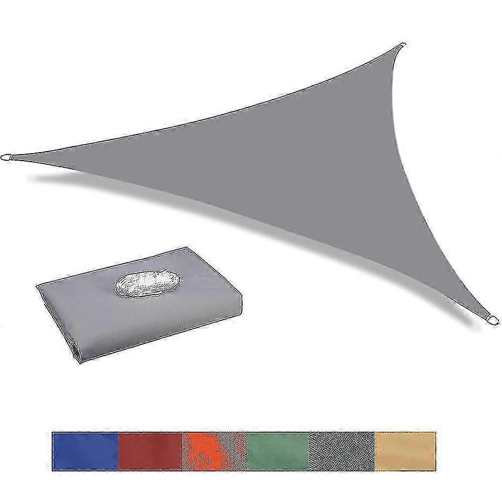 Triangle Sun Shade Sail for Outdoor Garden and Patio, 95% UV Block with Rope, 10 Sizes