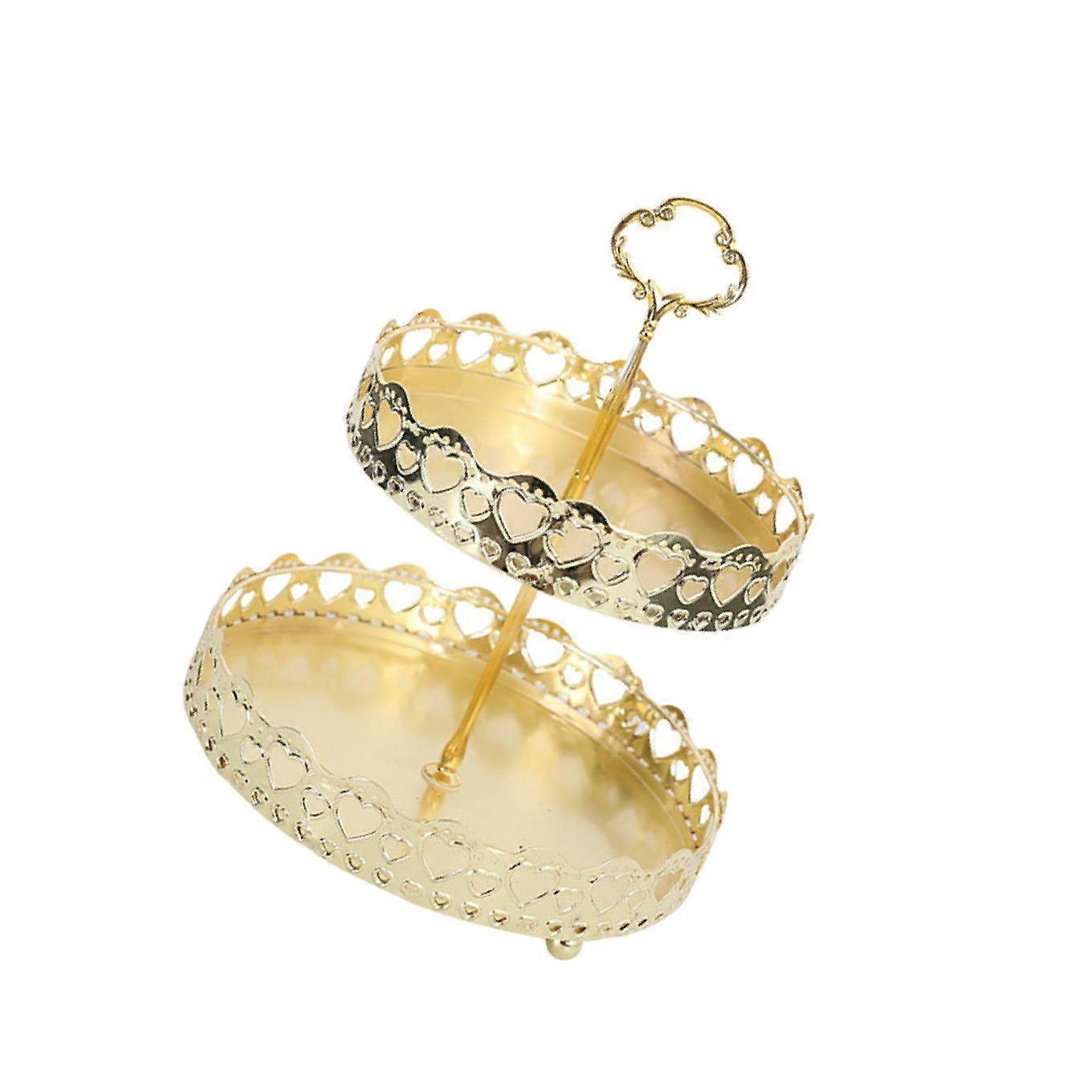 Nordic Texture Storage Tray Double Fruit Snack Storage Hollow Out Decor 