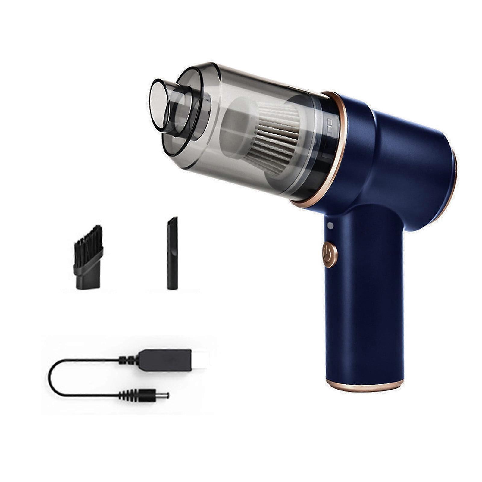 PAVEOS Handheld Vacuum Cleaner, High Power with Multi-nozzle & Floor Brush, compatible with Car/Office/Pet Hair. Blue