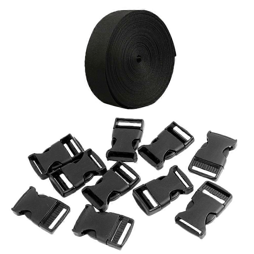 Mizh Adjustable Plastic Quick Side Release Plastic Buckles for Luggage Straps