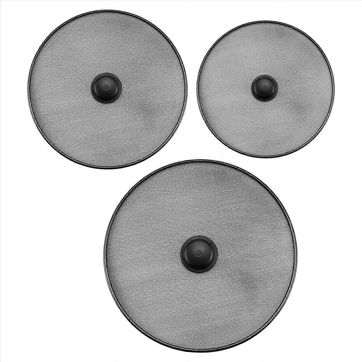 3Pcs Kitchen Splash Guard Splatter Screens Frying Pan Splatter Guard