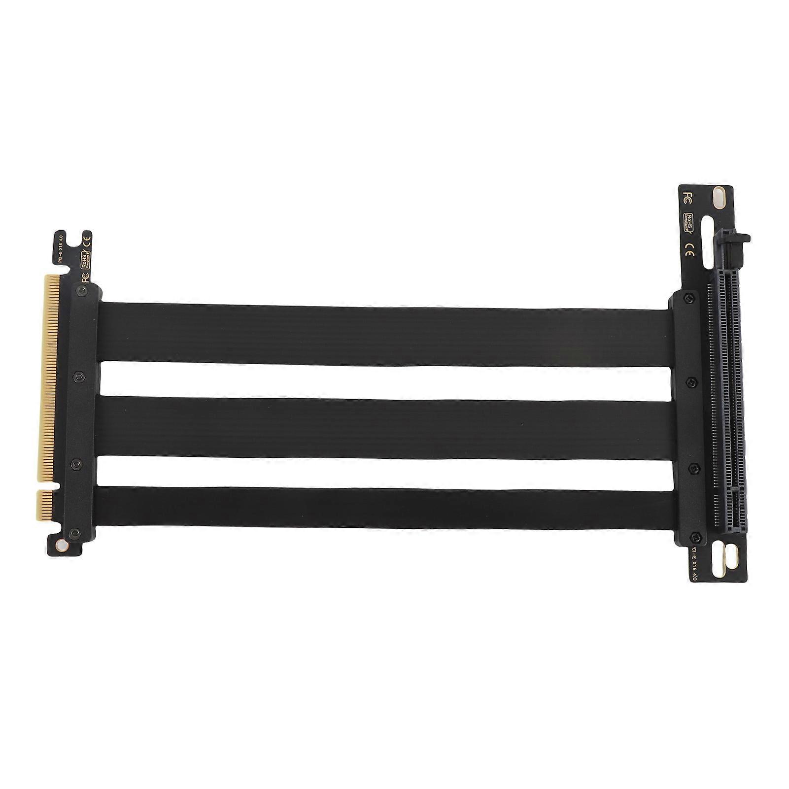 PCI E 4.0 X16 High Speed GPU Extender Riser Cable 90 Degree Adapter 9.8in Black