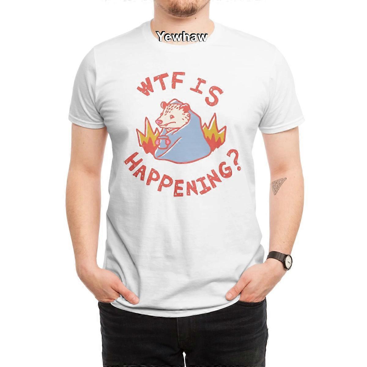 WTF sker Opossum T-Shirt tæppe krus flammer forvirret