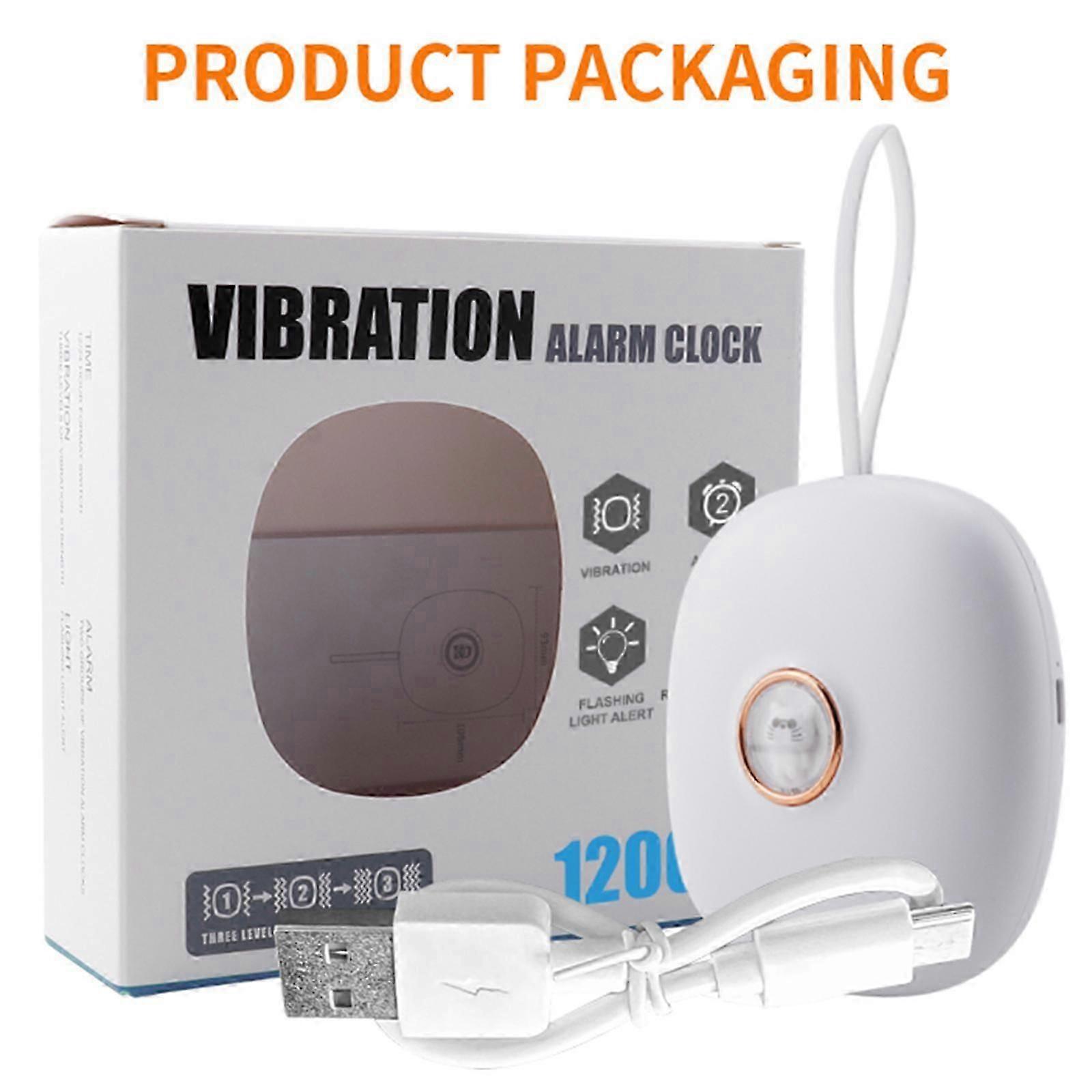 1xVibration Alarm Clock Bed Shaker Rechargeable Vibrating for Deaf Heavy Sleeper