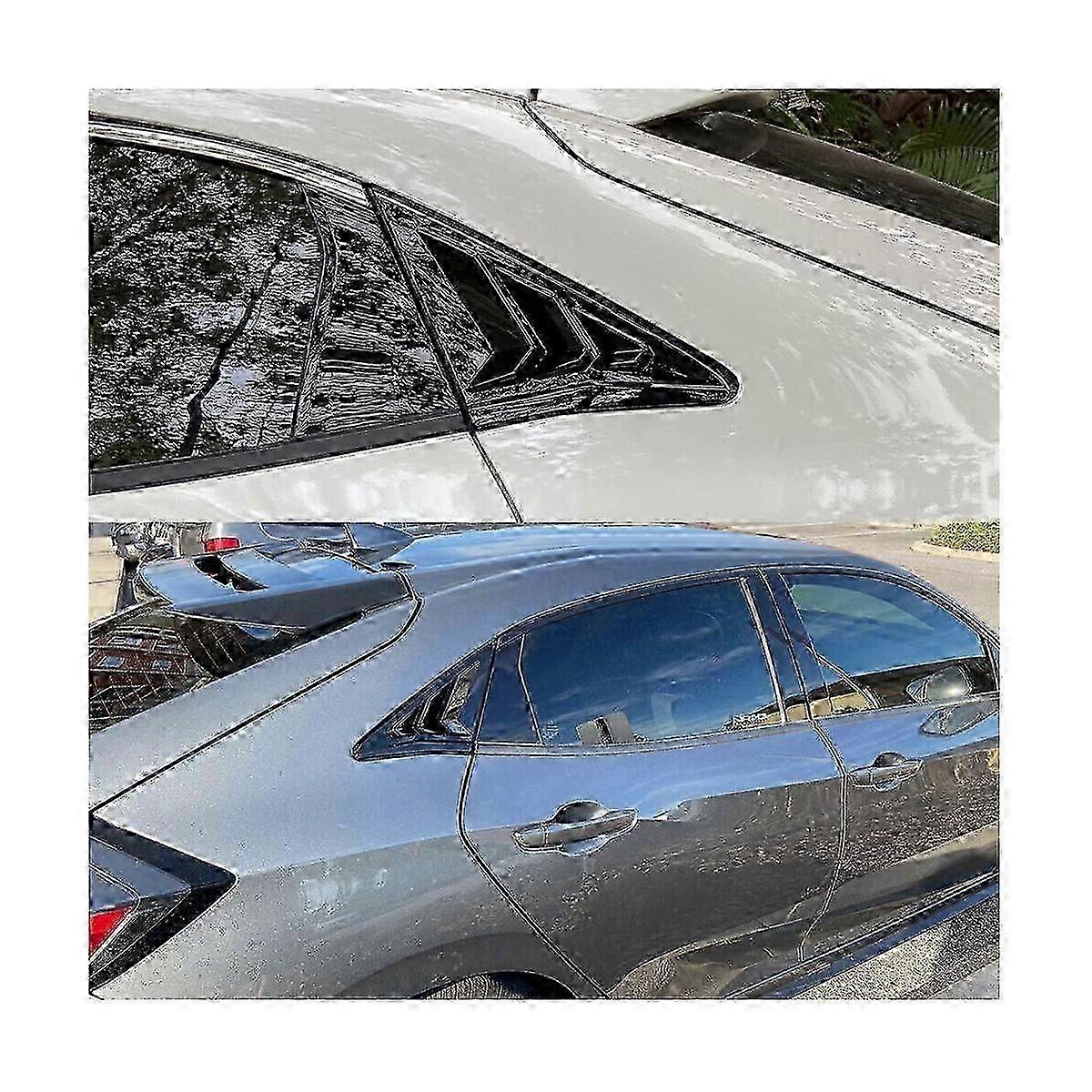 For Type R Hatchback 2017-2020 Rear Side Vent Window Louver Cover Triangular Window Trim Accessorie