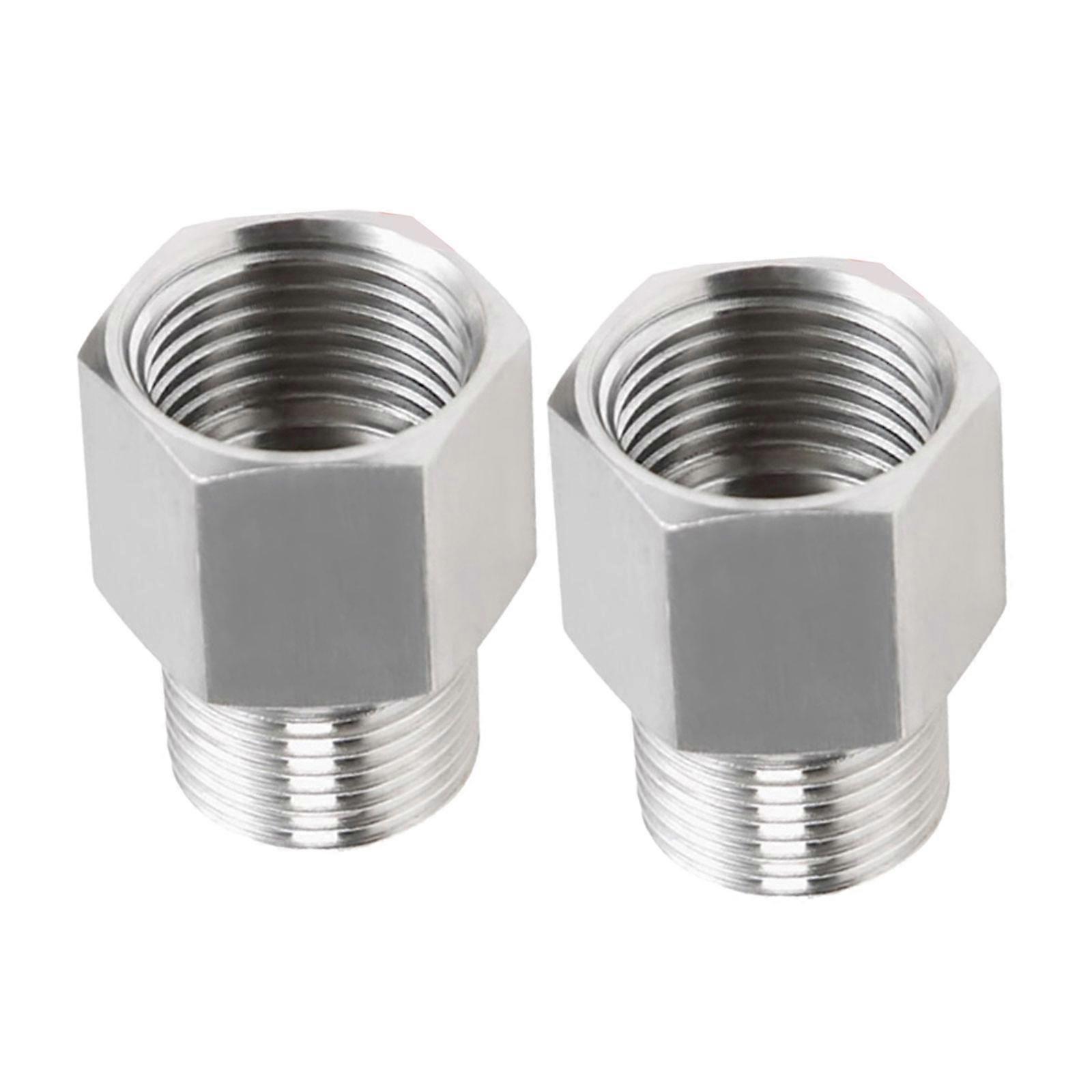 2PCS Accuracy Threaded NPT Couplers 3/8inch Internal x 1/4inch External Metal Pipe Connection Suitable for Industry  Inner NPT3 and 8 out