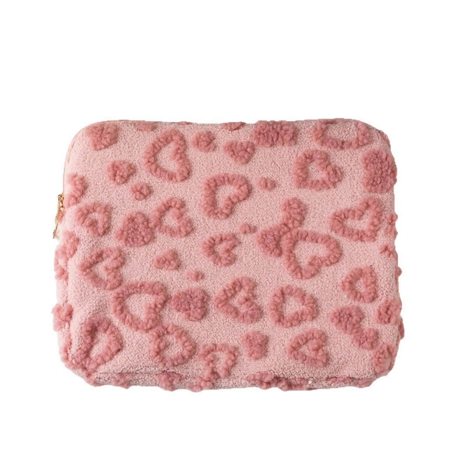 Cute Laptop Sleeve Soft Plushes Protective Cover Padded Case for Tablets Notebook for Slimly Devices Daily Commute  Pink 15-inch