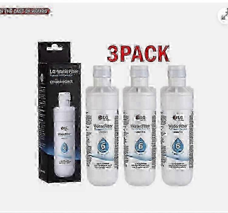 Water filter compatible with LG LT1000P - 3-pack fridge replacement