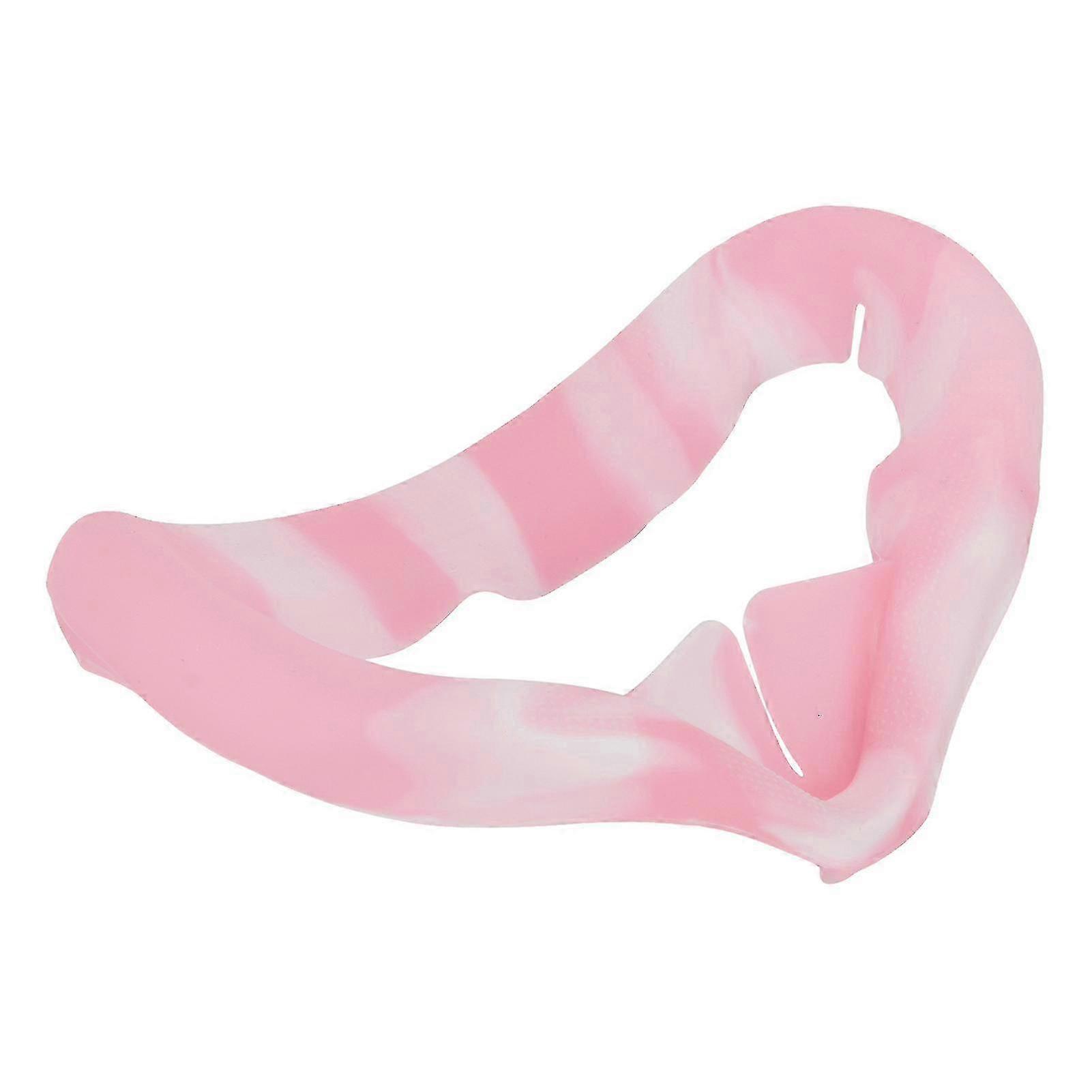 Silicone VR Face Cover for Quest 2 Sweatproof Lightproof Face Cushion Washbale Insert VR Face Nose Pad Pink
