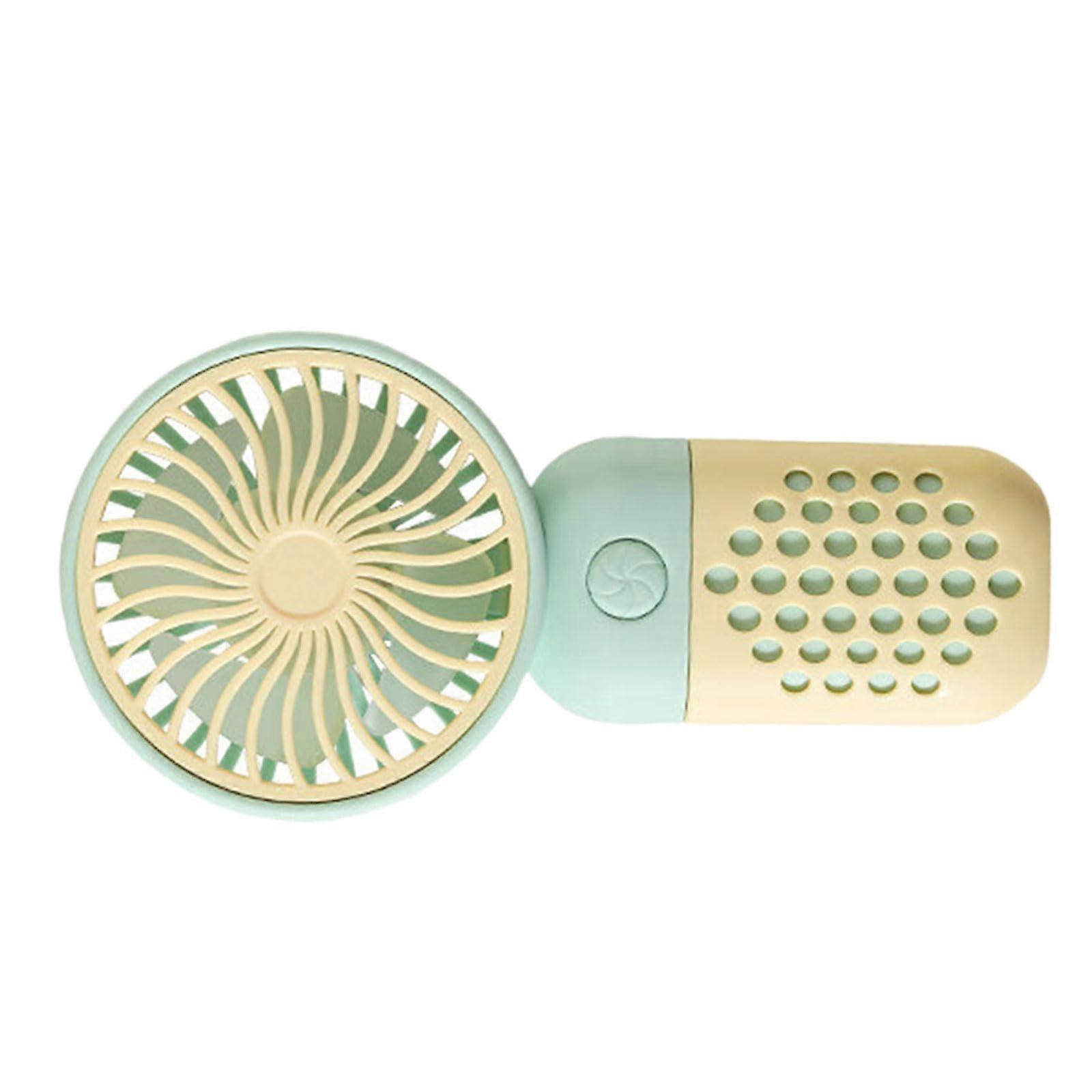 Miniature Handheld Cooling Fan USBC Charging Compact Size Airflow Device For Study And Travel Use Green