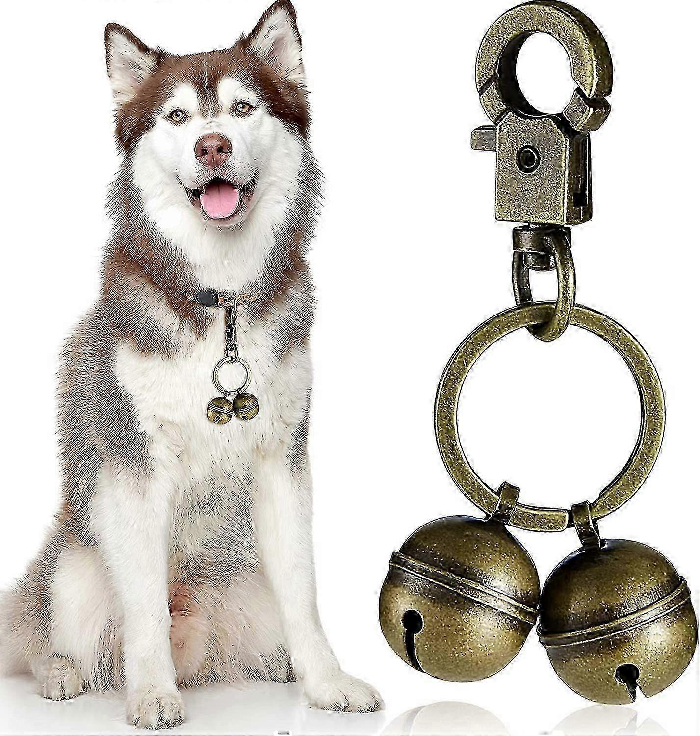 猫と犬の鐘の余分な大声でペアペット用耐久性のある真鍮の鐘首輪チャームペンダントベル