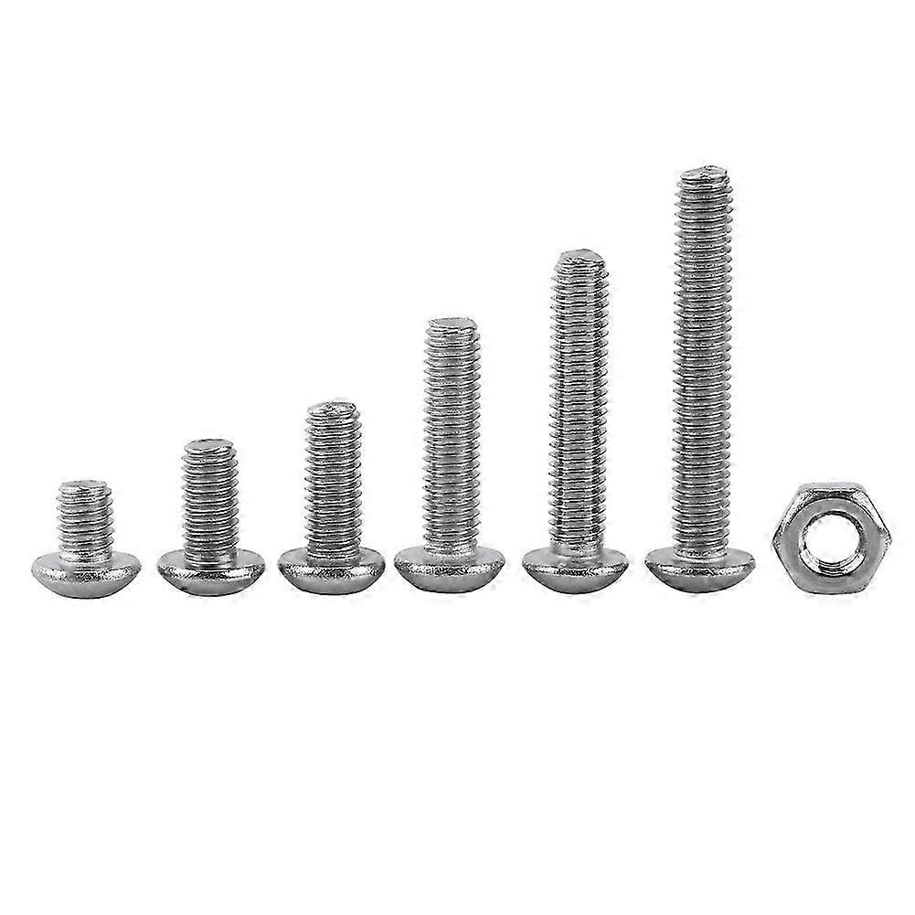 M3 Stainless Steel Hex Socket Button Head Screws Bolts Nuts Assortment Kit 230pcs Edition 1110