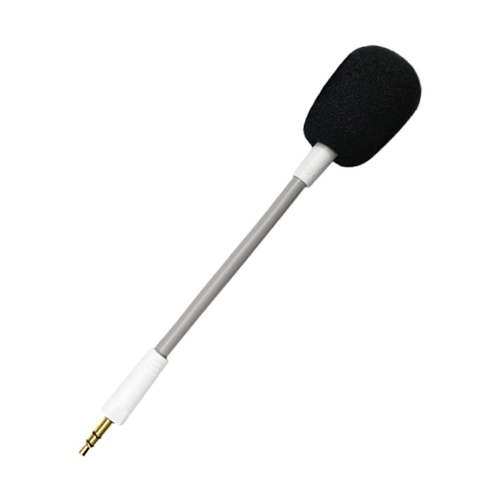 High Sensitivity Replacement Mic 3.5mm Plug Microphone For X Over Head Earphone with Sponge Cover  White