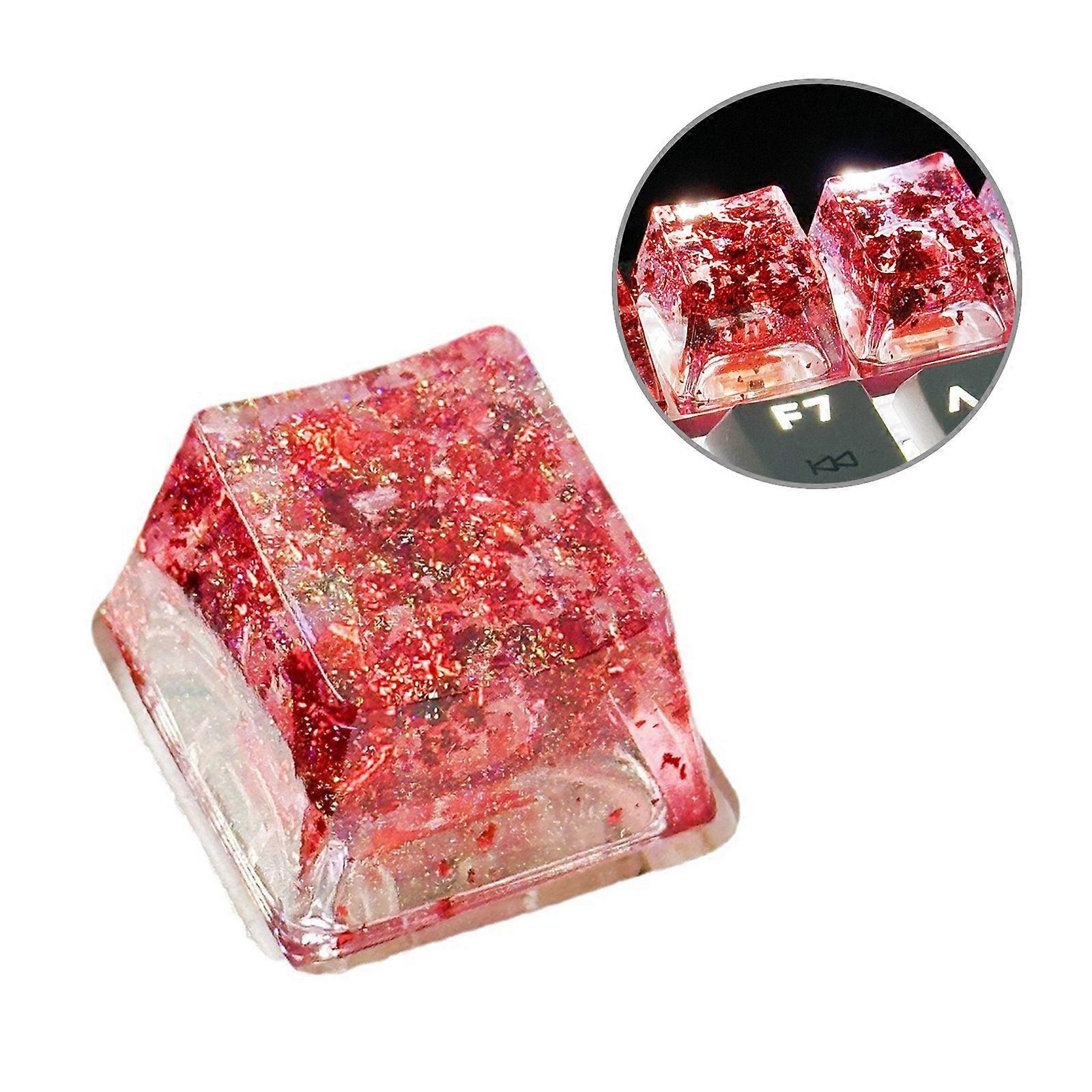 שרף Keycaps פרופיל OEM עם תאורה אחורית עבור מקלדות מכניות שקוף Keycap אישיות אדום