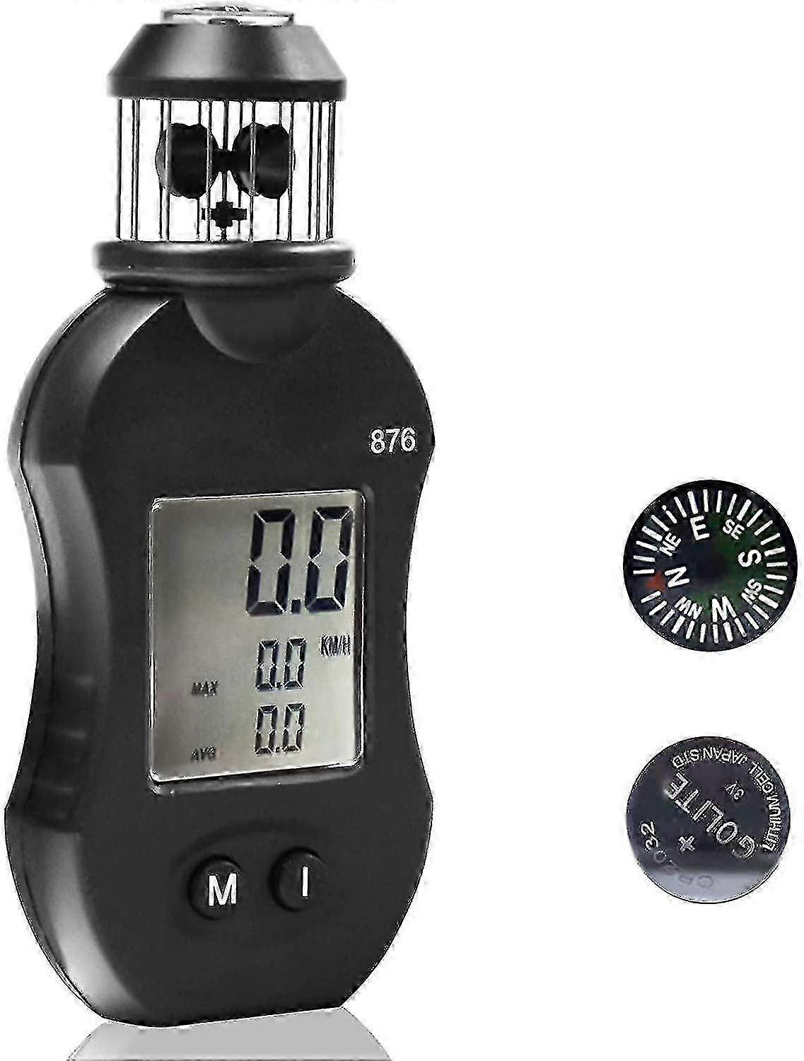 Digital Anemometer, Yf-876 Anemometer For Measuring Wind Speed/Temperature, Wind Direction Indicator