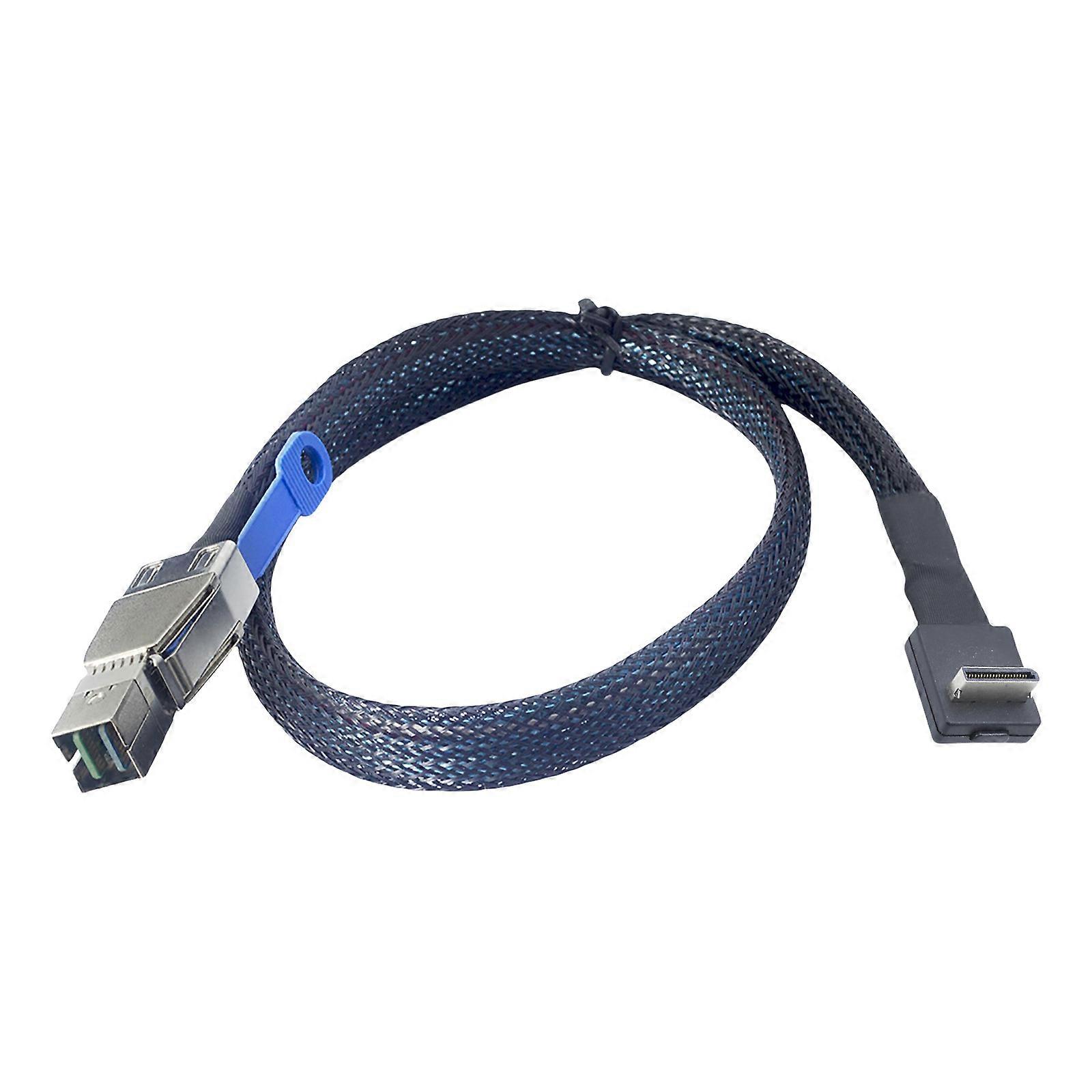 Flexible Braided Server Cable For SFF 8611 4i To SFF 8644 4i Port Conversion In Chassis Server Cord 55.5N Insertion Force Multicolor