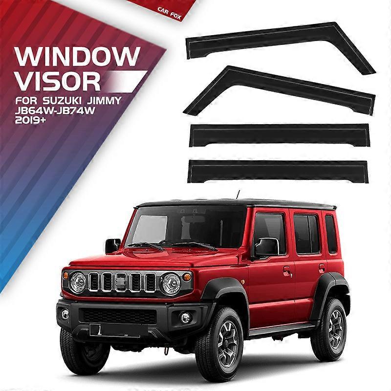 For Suzuki JIMMY MK4 JB64W JB74W 2019-2023 5D Window Visor Vent Shades Ventvisor Wind Deflectors Visors Rain Guard Shades Visor
