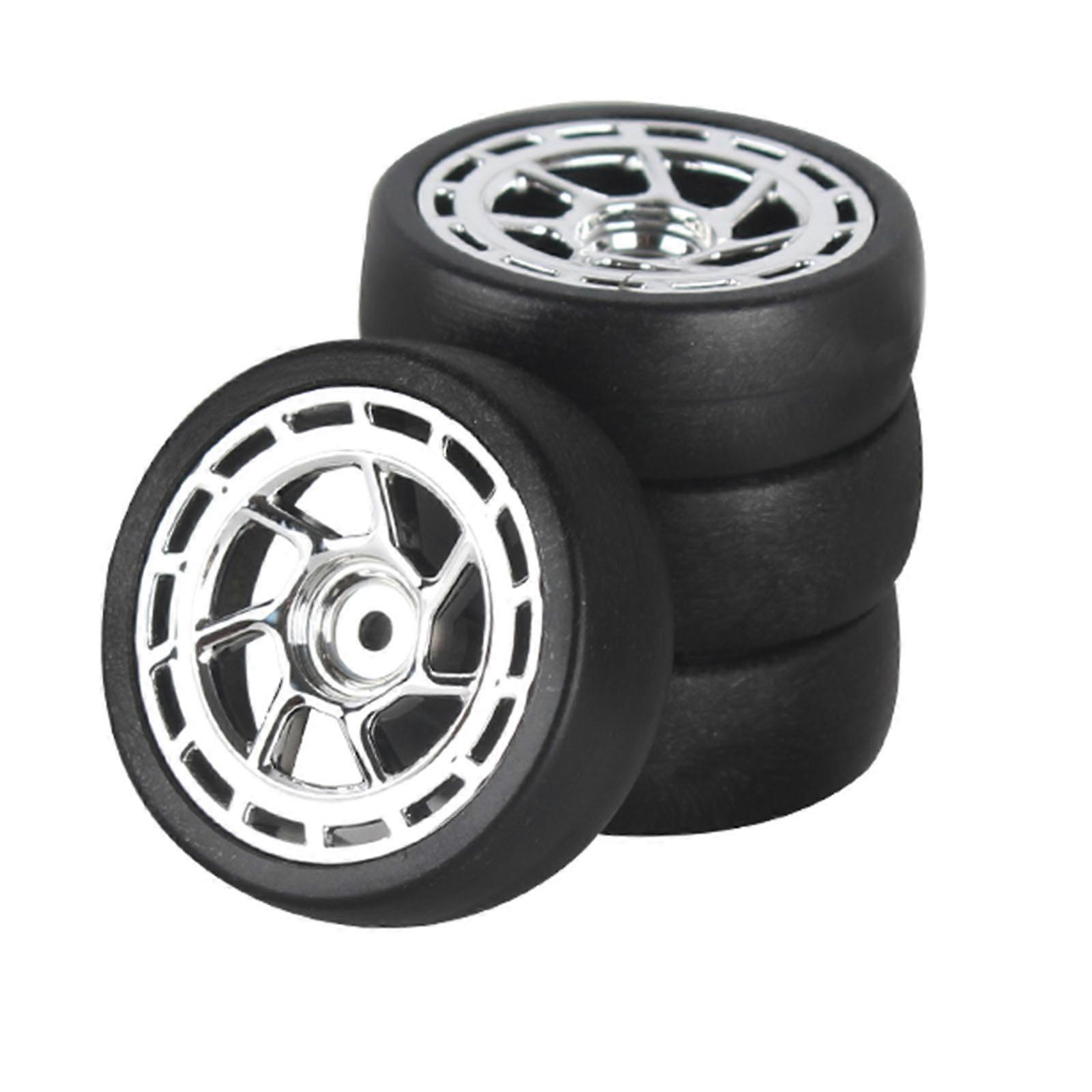 Wear Resistant Remote Control Crawler Wheel Compatible with 1/18 Remote Control Vehicle Durably Remote Control Car Wheel  Silver