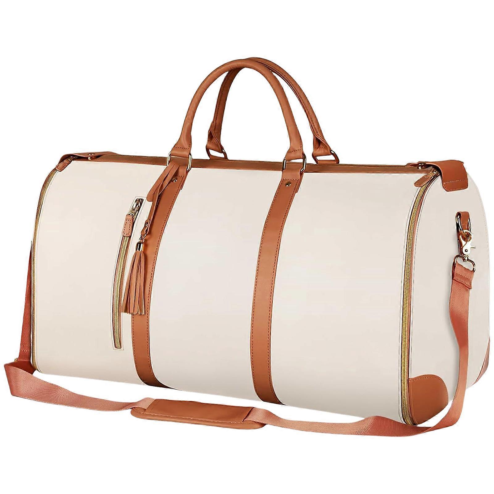 רב תכליתי נסיעות ארגוניות תיק בגד להמרה תיק גדול קיבולת עמיד למים עור PU מזוודה תיק חליפת לבן