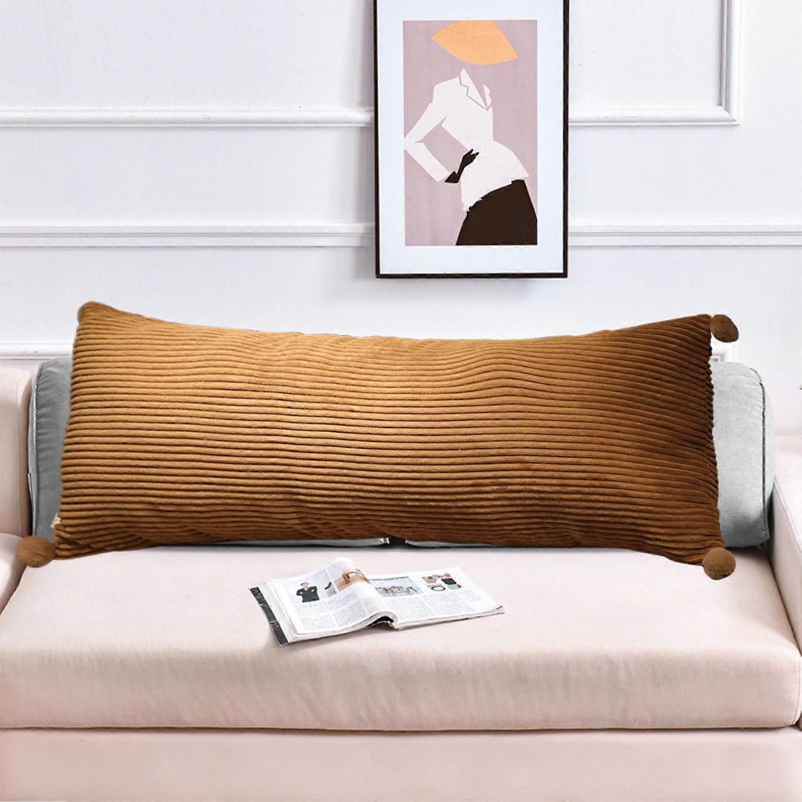 FloHua Christmas Gifts Clearance Cool Body Pillows for Adults, Extra Long Bed Pillow with Shredded Memory Foam, Pillowcase + Core, Zipper Type (60CM)