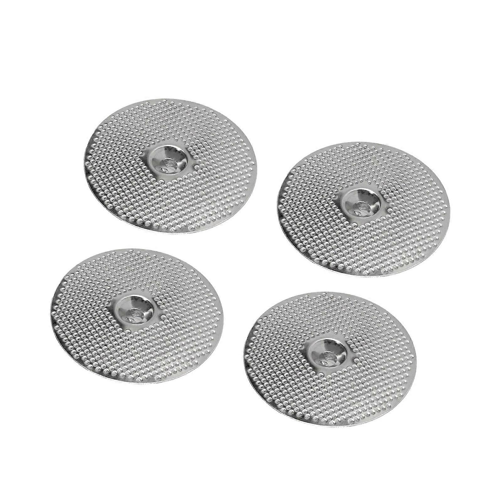 Pack of 4 Water Distribution Net Sintered Coffee Machine Handle Powder Plate Coffee Filter Disk Stainless Steel Texture Multicolor