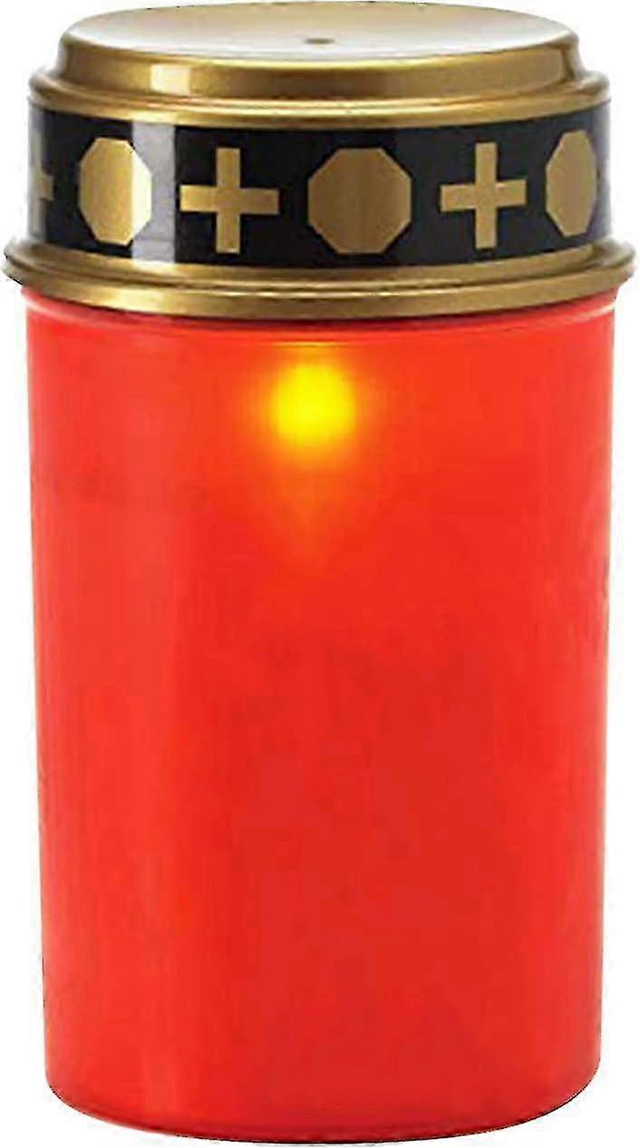 Automatic Solar-Powered Grave Lamp - White LED Candle with Realistic Flicker