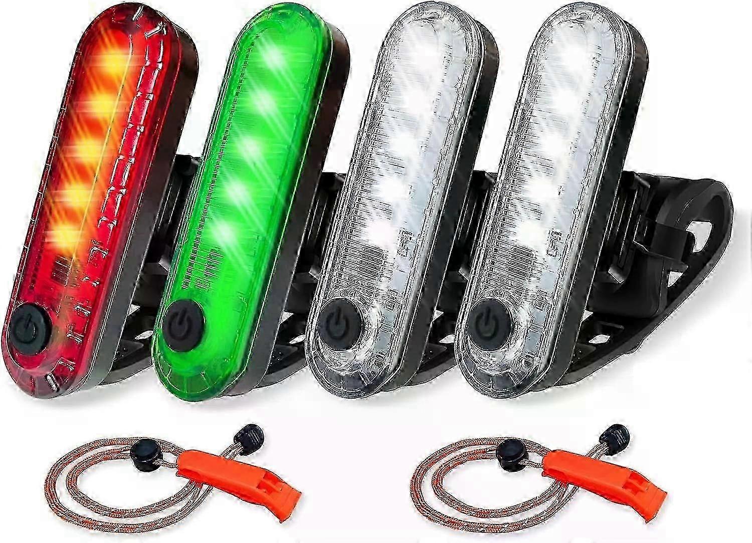 4Pack LED Navigation Lights Kit, Rechargeable Boat Kayak Stern Bow Lights, 4 Modes, Battery Operated