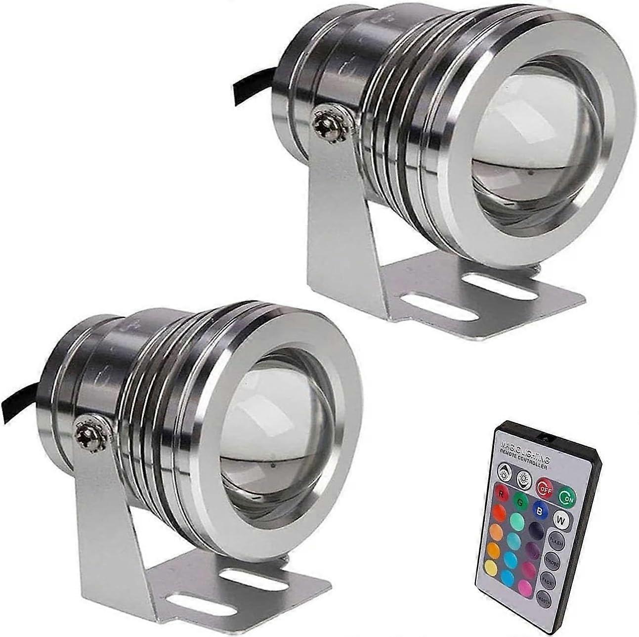 LED Pool Lights IP68 Waterproof RGB Underwater Spotlight 12V Ultra Bright with Remote Control