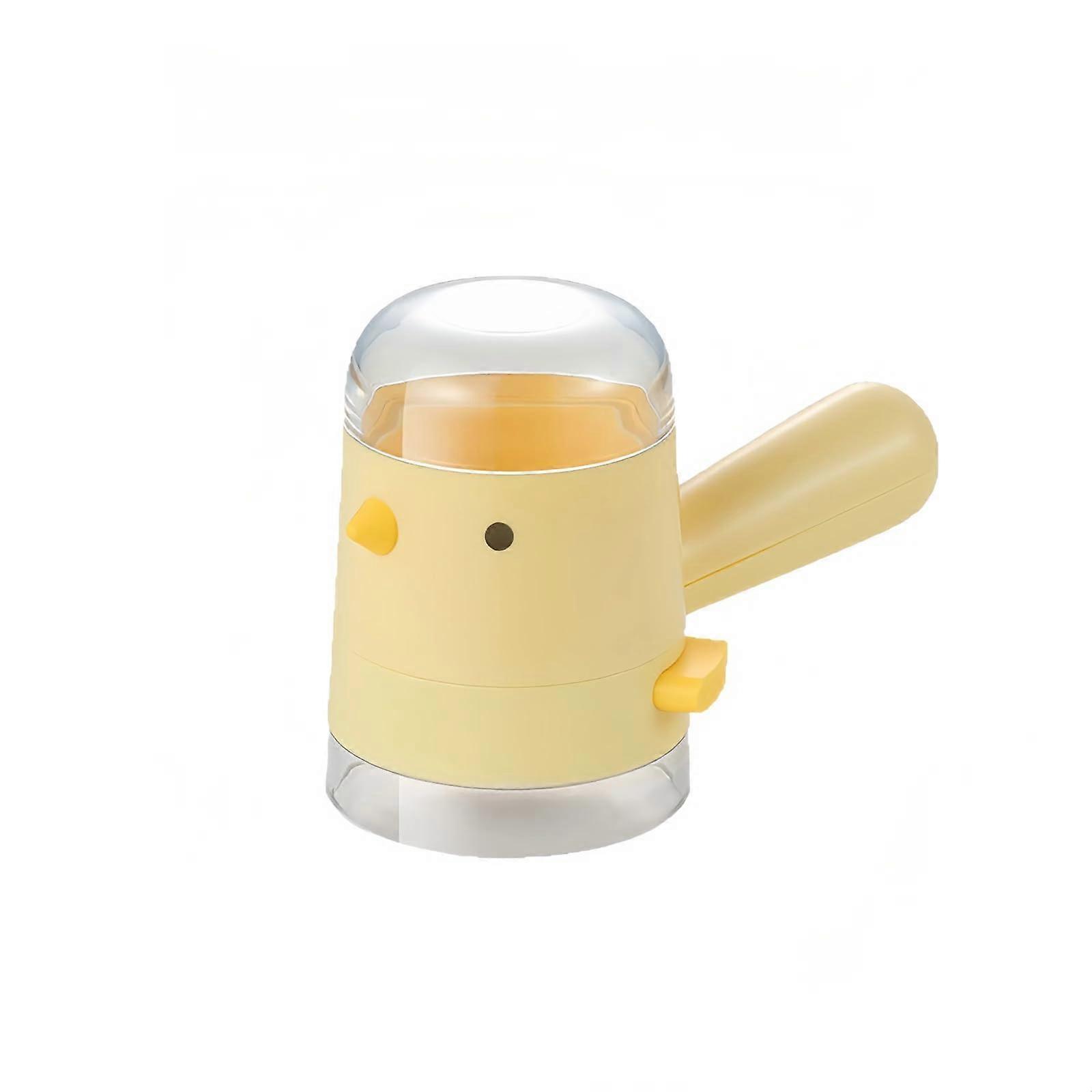 Seasoning Dispenser with OneClick Quantity Control, Mess Spice Jar, Yellow Kitchen Storage