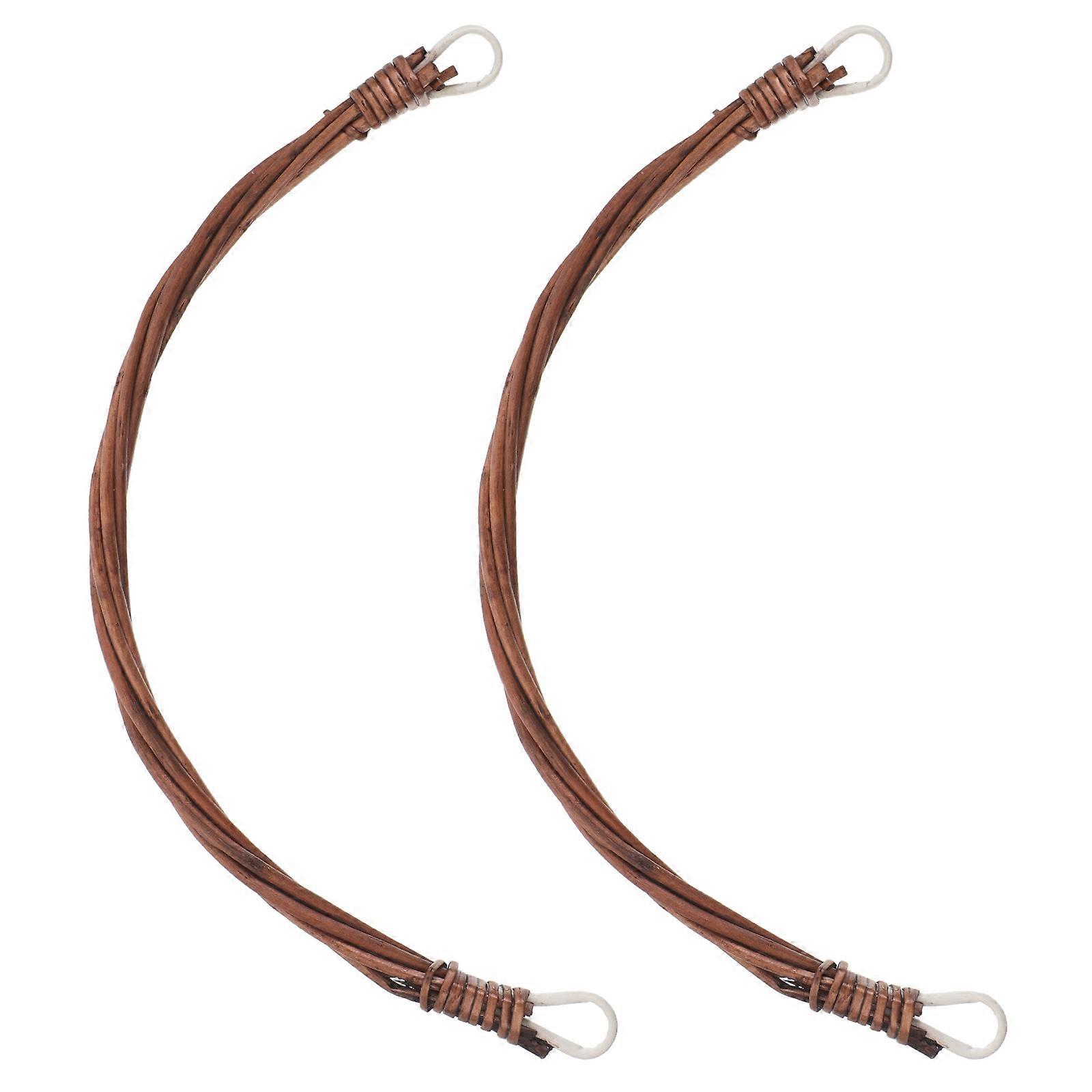 Rattan Basket Handle Replacement for Picnic Basket Featuring Easy Installation 2Pcs