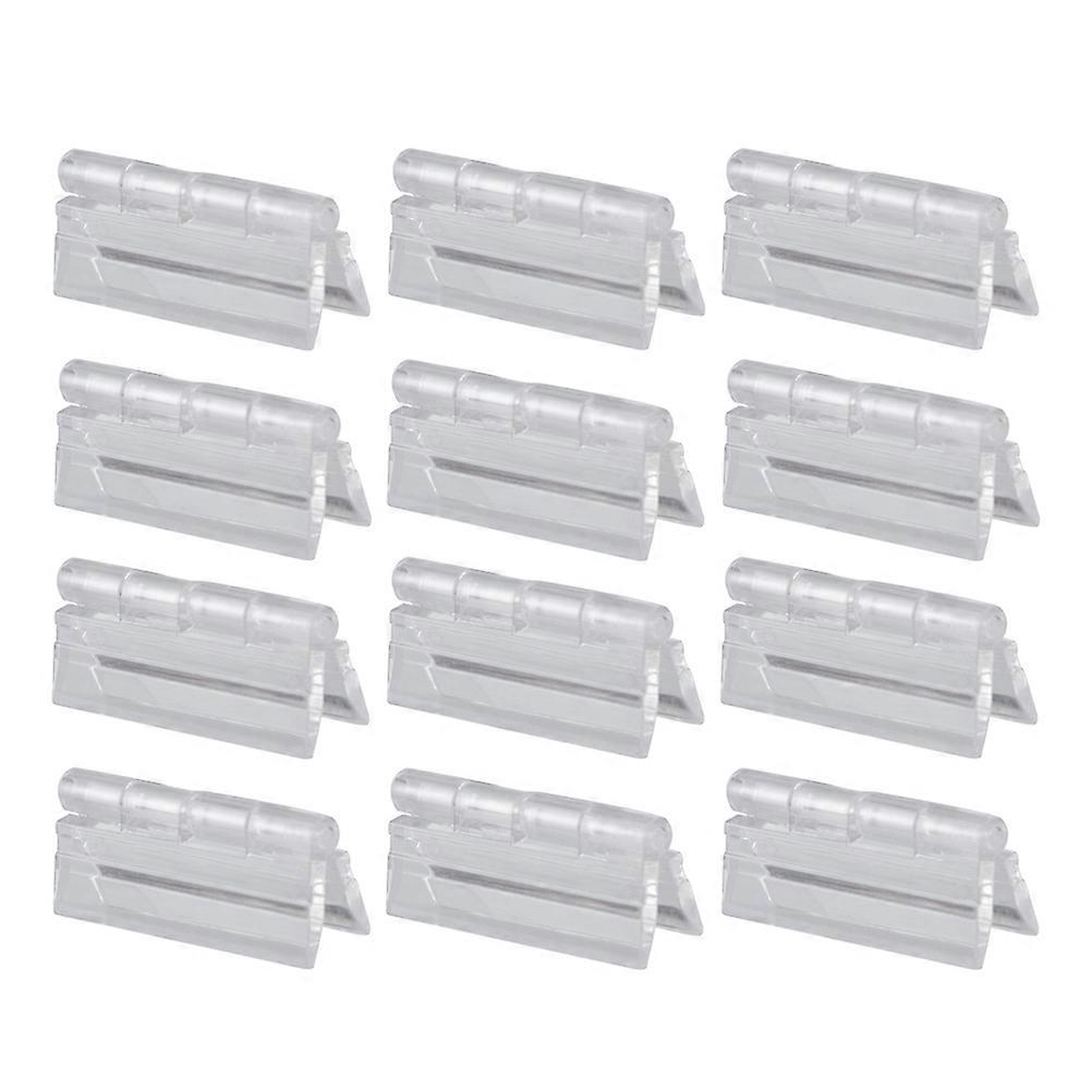 Transparent Acrylic Hinge for Cabinet Doors 12Pcs Clear Plastic Hinges Set