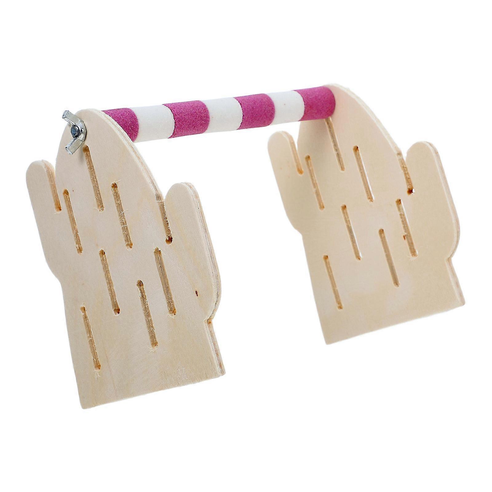 Wooden Bird Training Stand for Parrot Play and Interaction