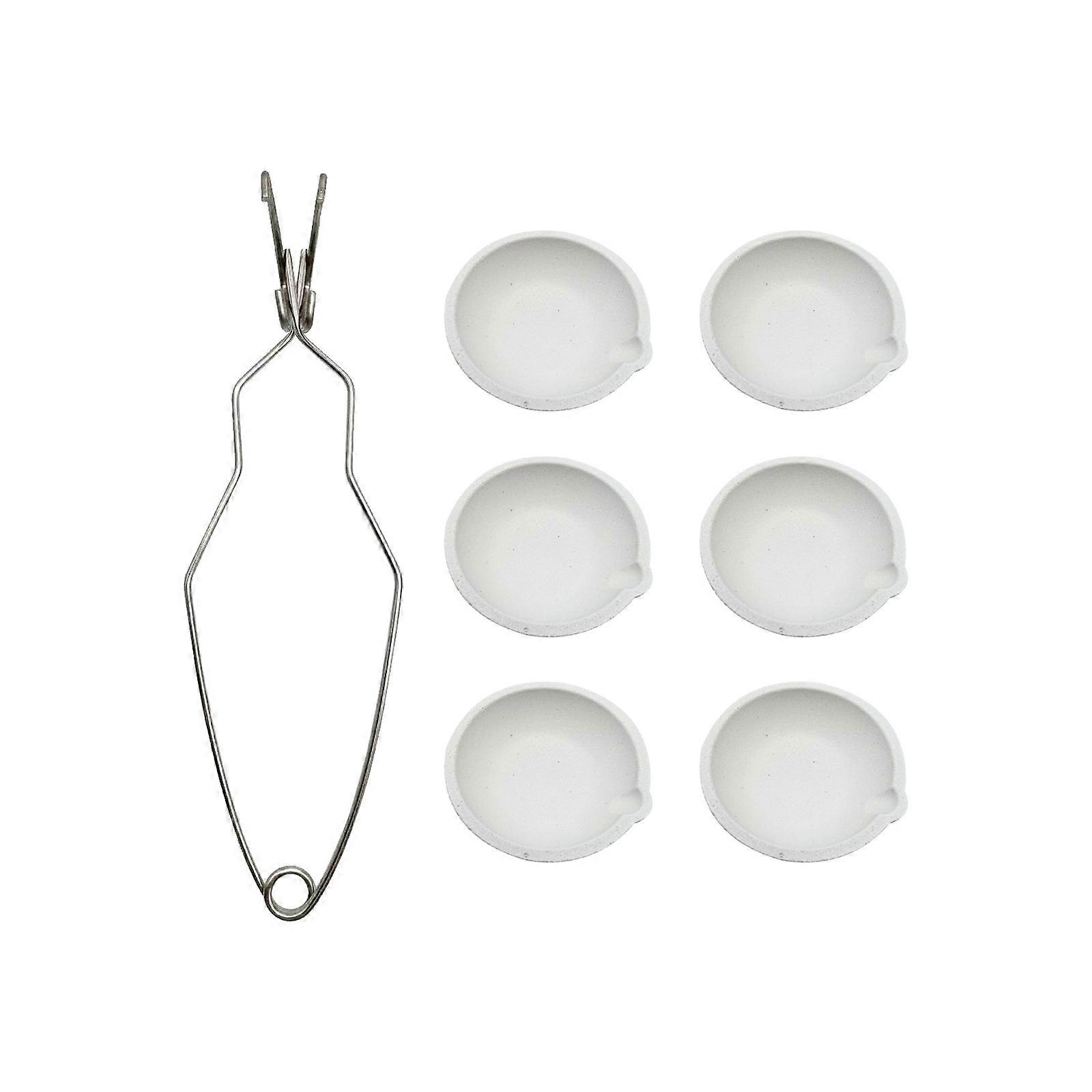 Premium Heatproof Melting Crucible Bowls With Protective Design And Secure Handling Tongs For Goldsmith Use Craftsmen Multicolor