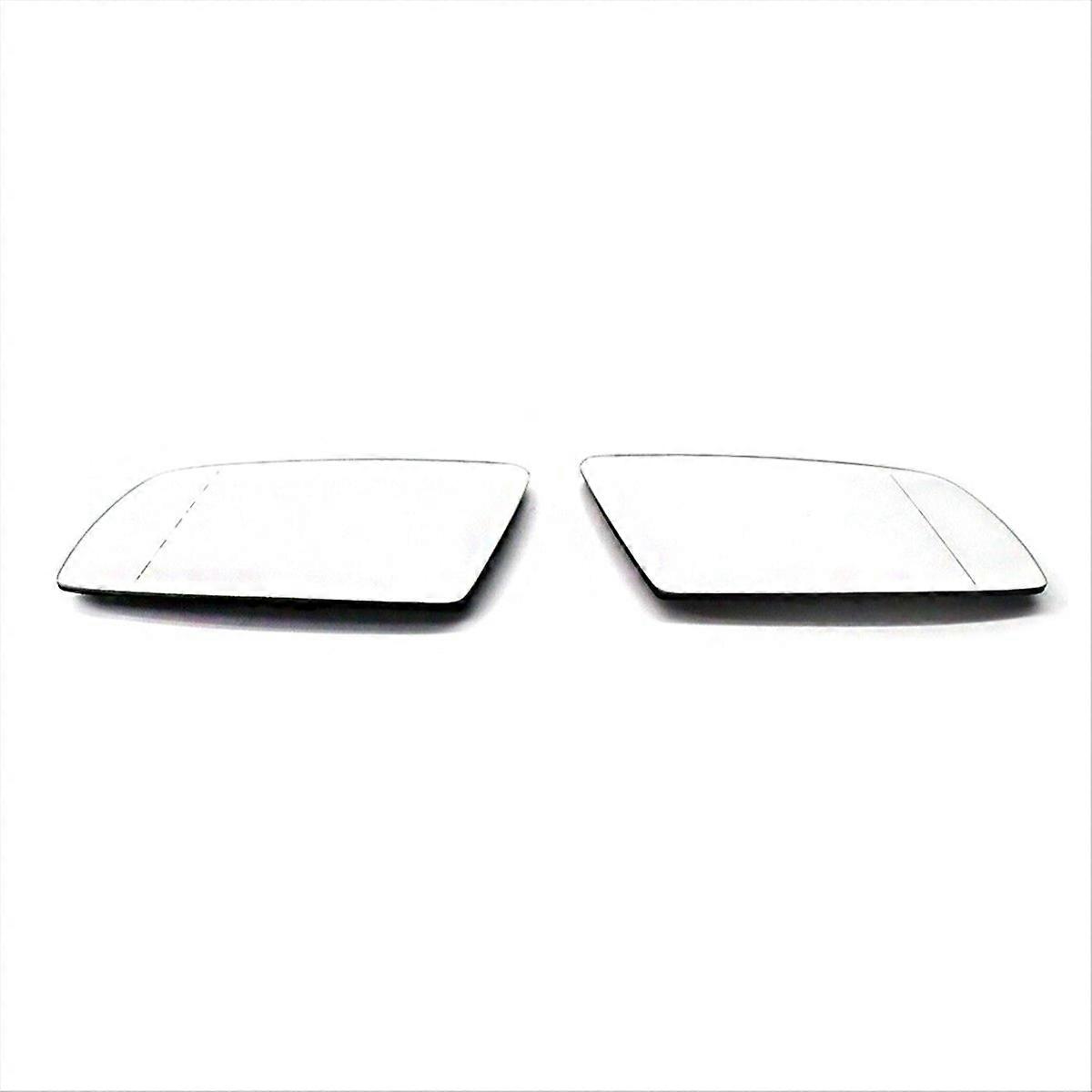 Left & Right Side White Heating Mirror Glass For 5 Series E60