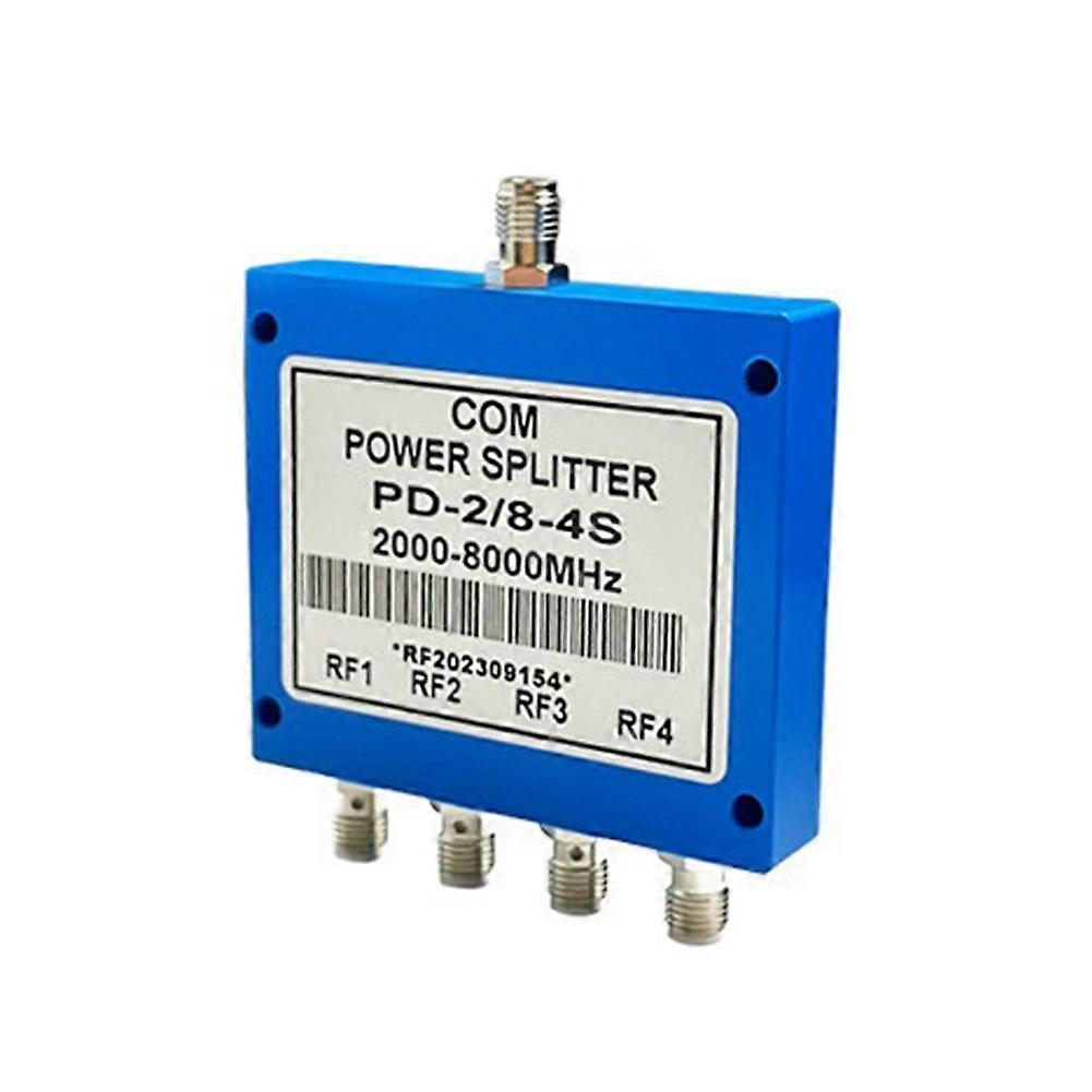 2000-8000MHz Power Splitter 4-Way Microstrip RF Power Divider Combiner with SMA Female Connectors