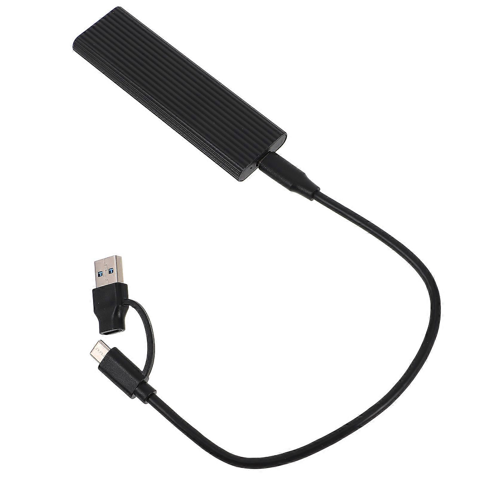 Solid State Drive Enclosure with Dual Protocol Support for 1Set M.2 SSD Nvme Adapter