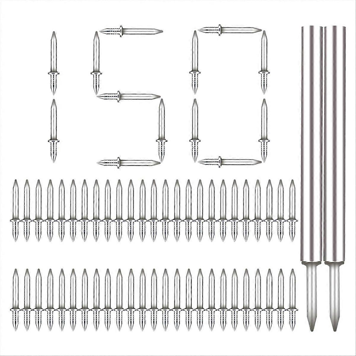 150Pcs Baseboard Seamless Nails Double-Headed Screw with Sleeve Tool