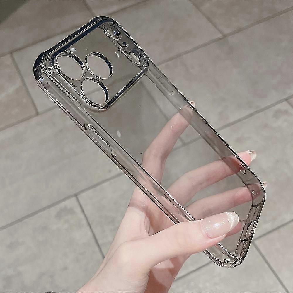 Soft Silicone TPU Transparent Case for iPhone 17 Air 16 15 14 13 12 Pro Max Plus 16E 17Pro Shockproof Frame Original Phone Cover