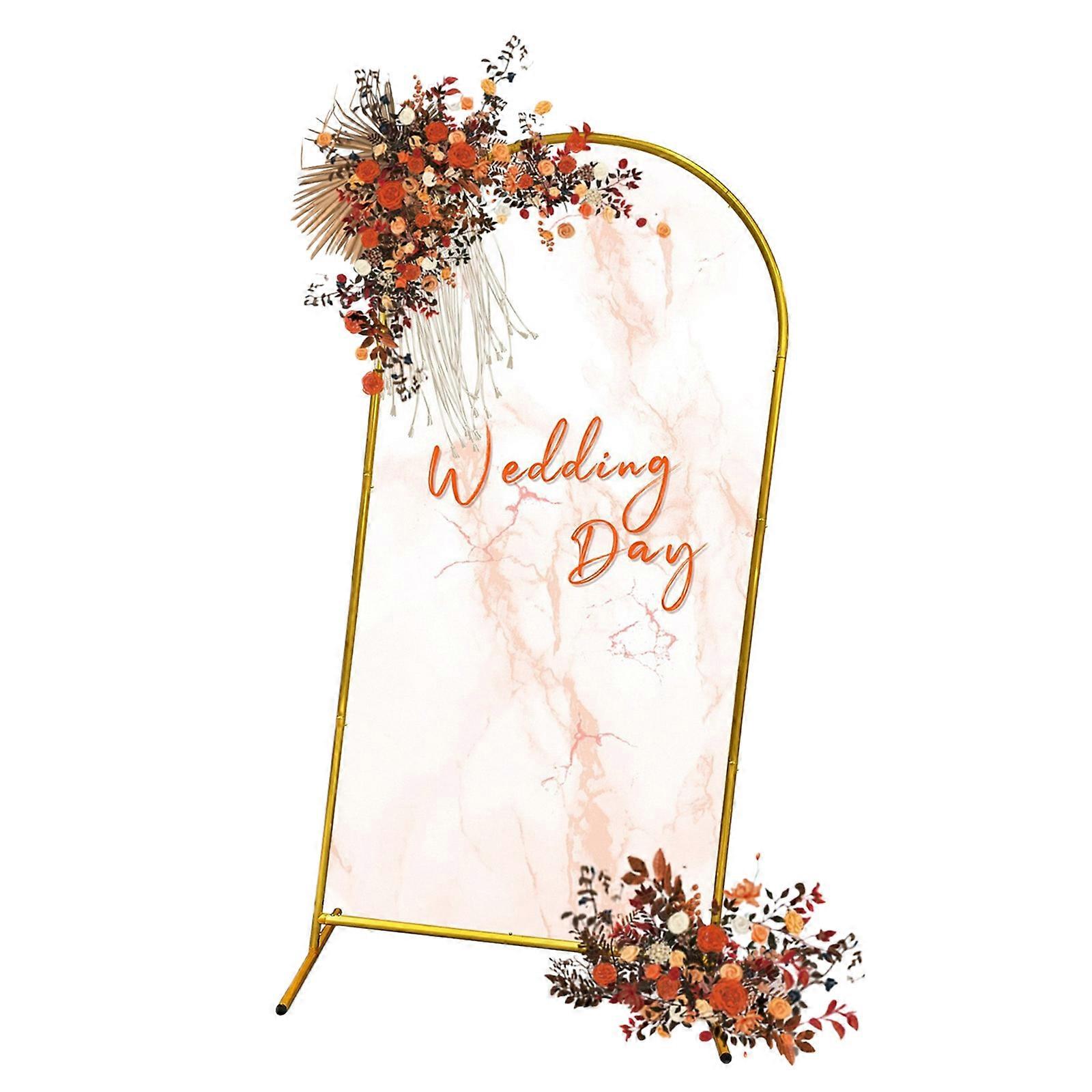 Golden Wedding Arch Decorations Reusable Metal Frame For Parties Event Easy Setup Design Multicolor