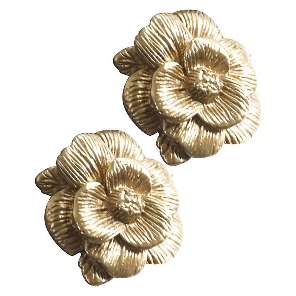 Copper Cabinet Handles Drawer Pull Knob for Decor 2Pcs Golden