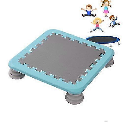Mini Indoor Trampoline with NonSlip Base, Durable Fitness Rebounder for Home Exercise  No Assembly Required Blue
