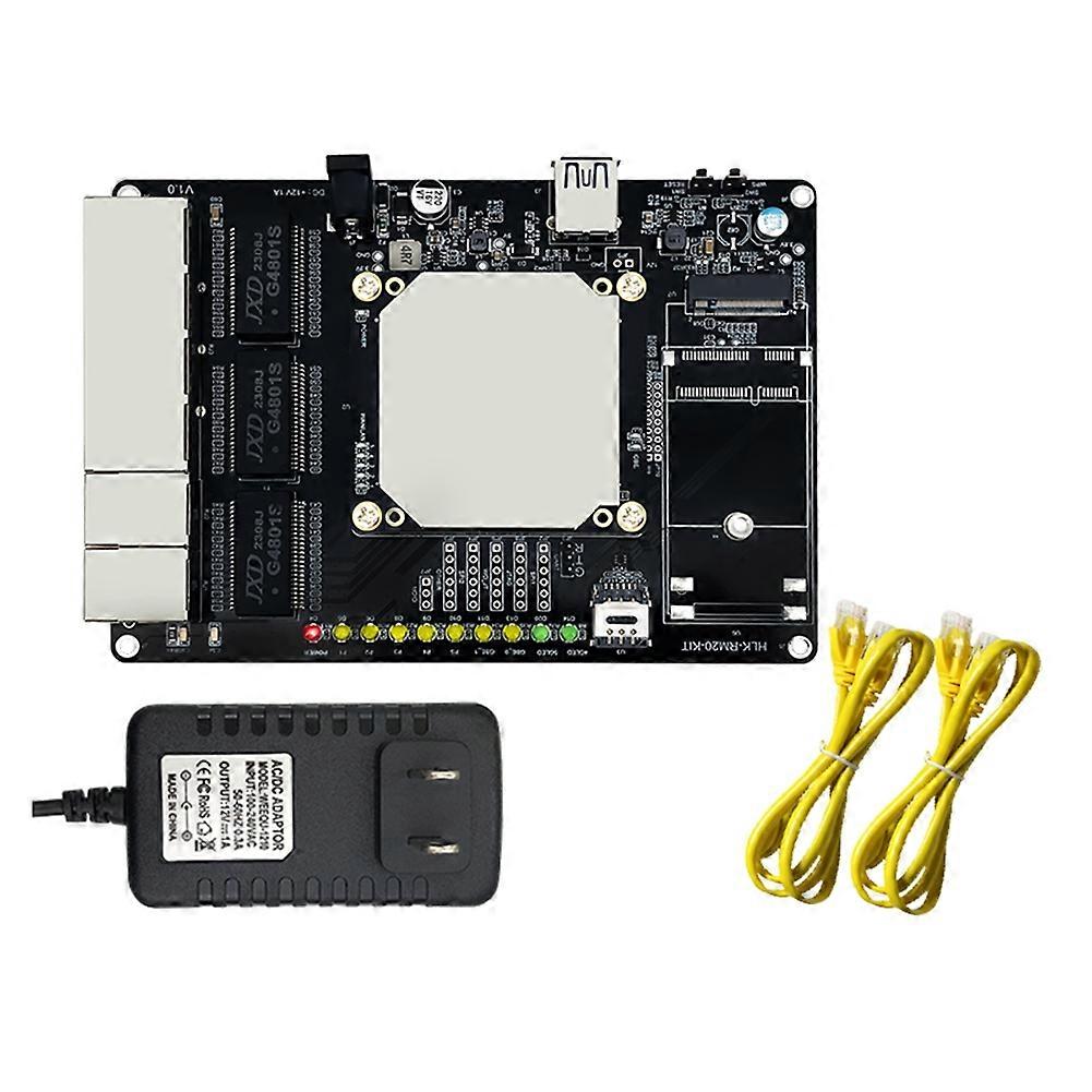 1.3G MT7981BA+MT7531AE Openwrt Gigabit Router Module Kit HLK-RM20 with DDR3 256M+256M Nand Flash US Plug