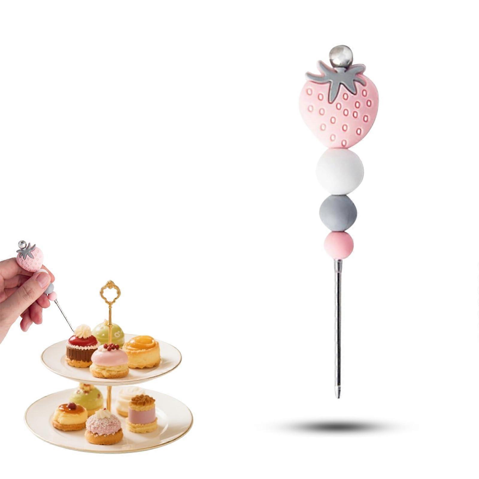 Cookie Decorating Tool with Strawberry Handle Pastry Scriber Needle for Precision Icing Detail