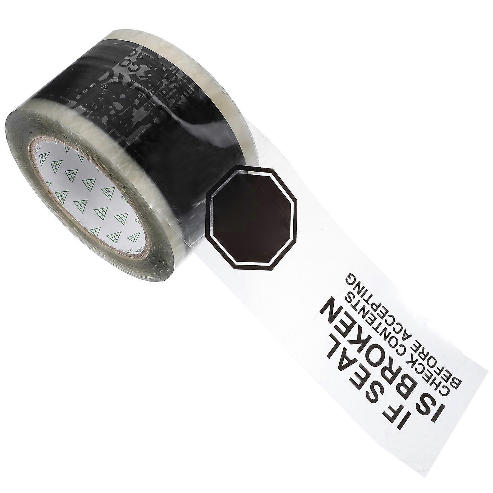 Stop Sign Packing Tape for Warning Use 1 Roll Black Adhesive Tape